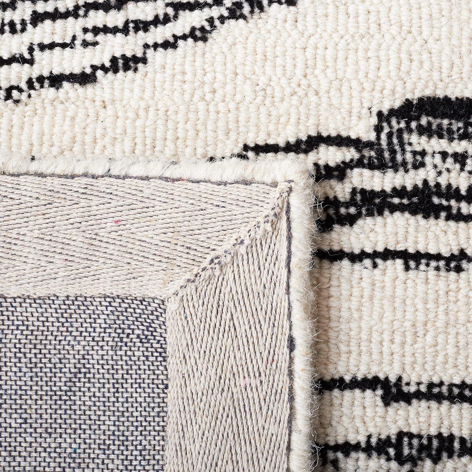 SAFAVIEH Metro Bridget Abstract Area Rug, Black/Ivory, 4' x 6'