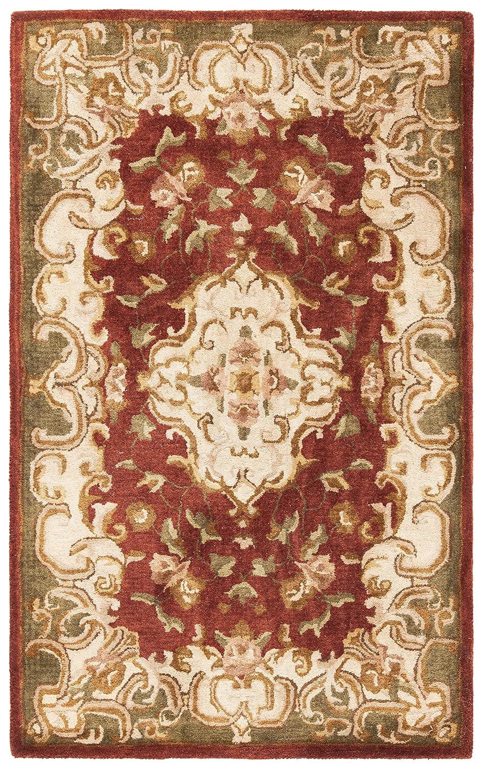 Classic CL234 Hand Tufted Accent Rug - Rust/Green - 2'x3' - Safavieh.