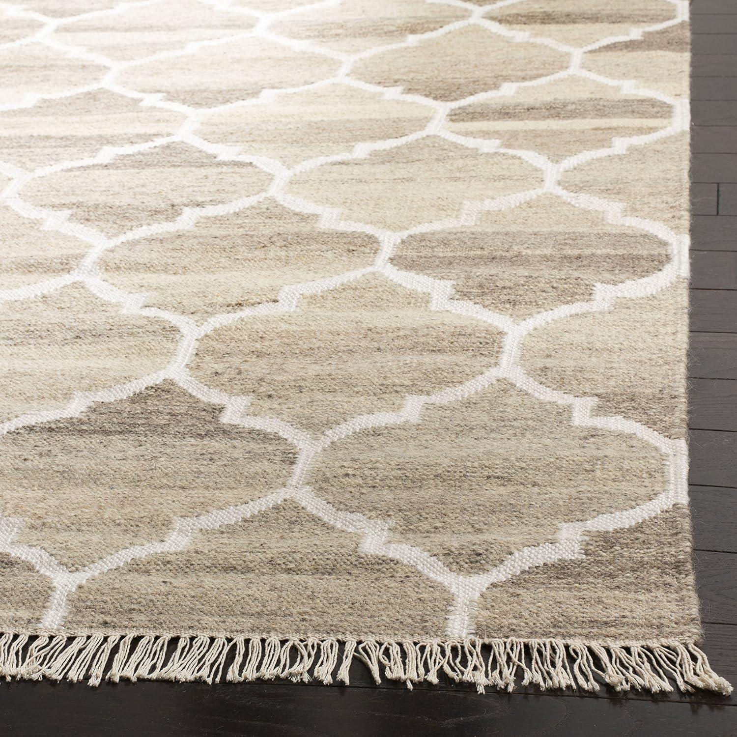 House of Hampton® Towles Natural Hand Woven 60% Wool, 20% Viscose, And 20% Cotton Geometric Rug