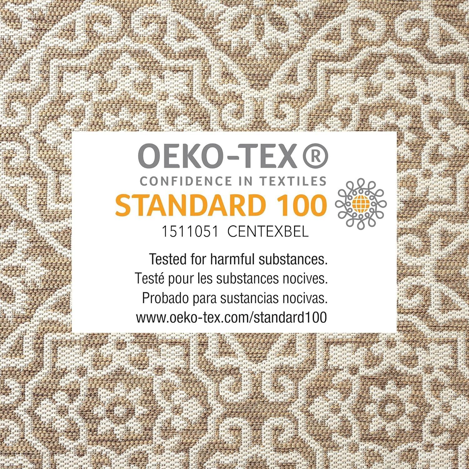 Nicole Miller New York Patio Country Danica Geometric Indoor/Outdoor Area Rug, Brown/Beige