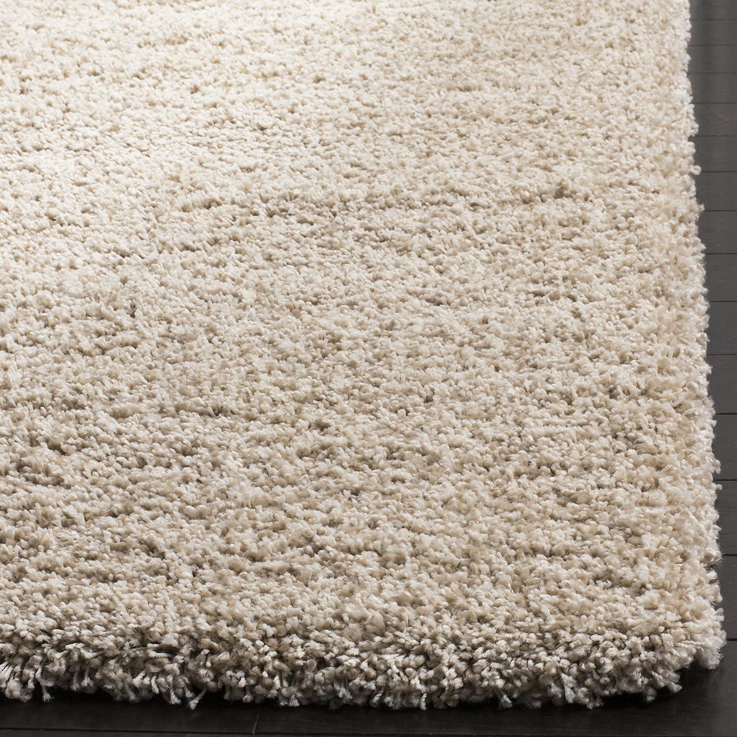 California Shag SG151 Power Loomed Indoor Area Rug - Beige - 5'3"x7'6" - Safavieh