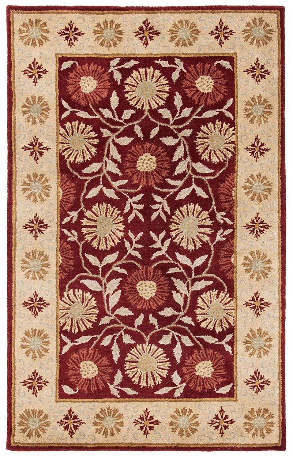 Heritage HG970 Handmade Area Rug - 5'x8' - Red/Beige - Safavieh