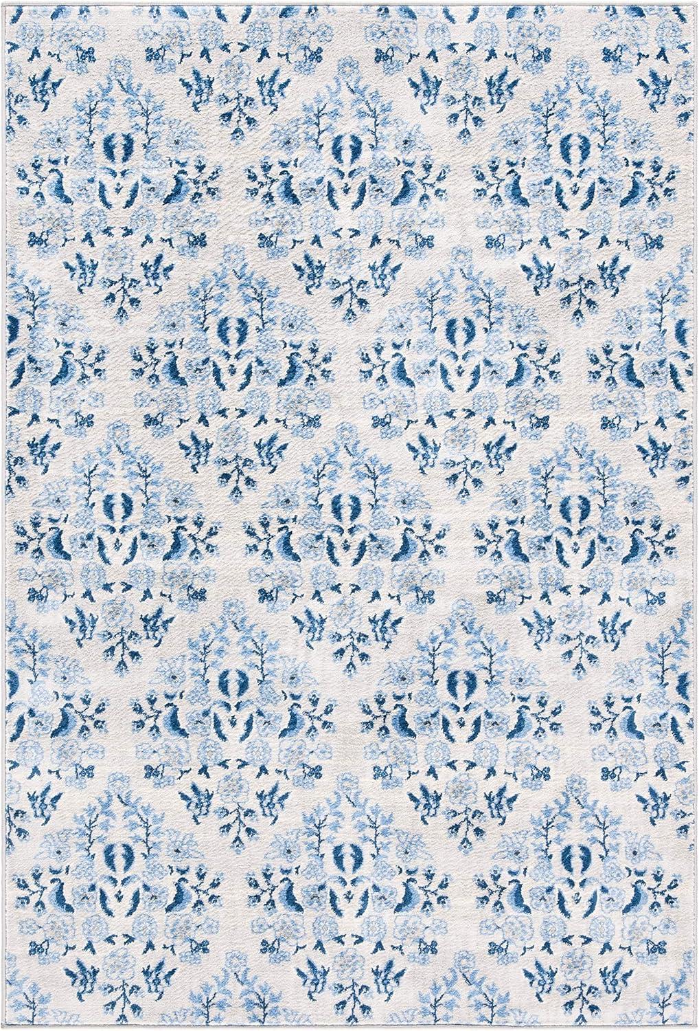 Brentwood BNT856 Power Loomed Runner Rug - Cream/Blue - 2'x8' - Safavieh.