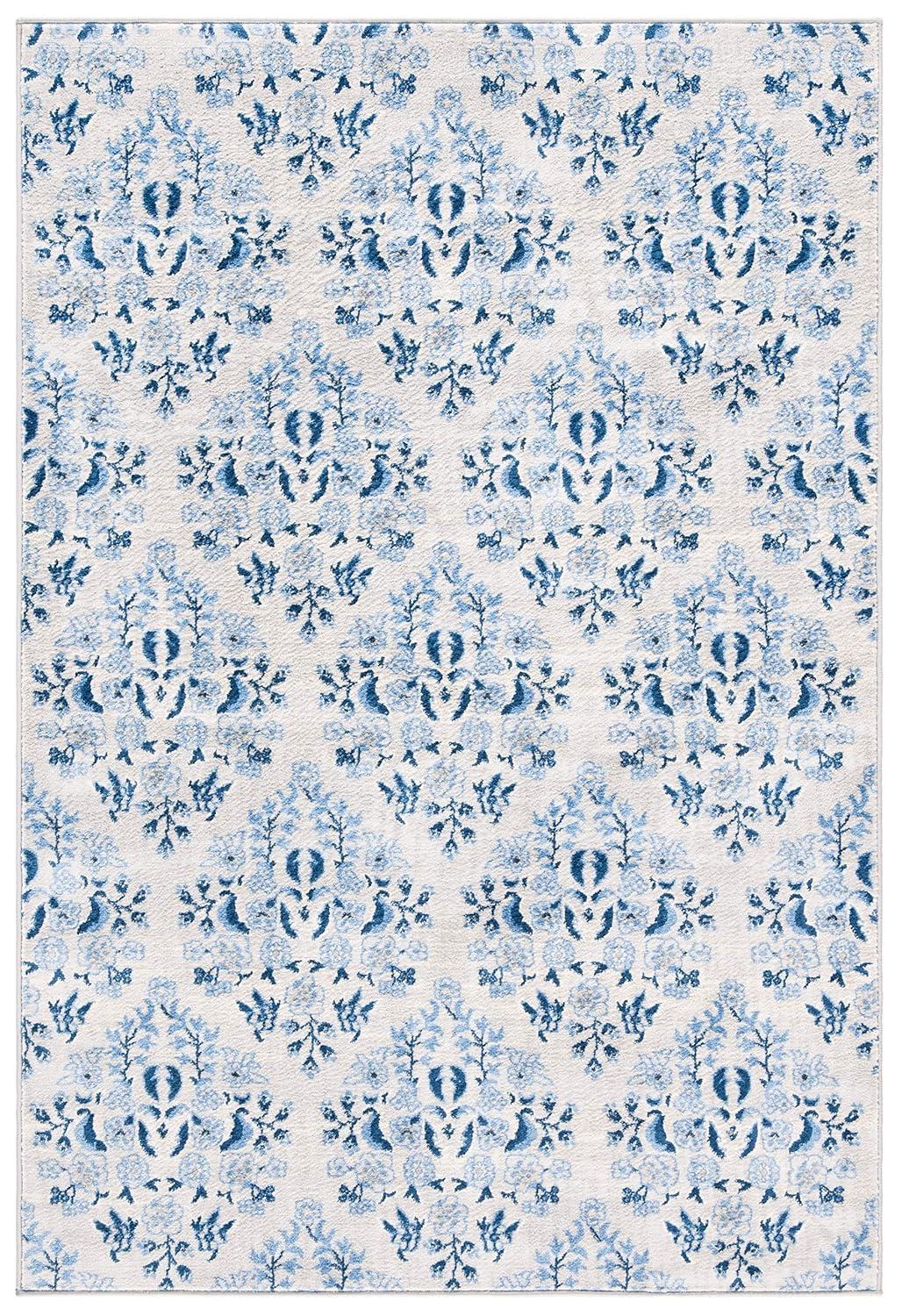 Brentwood BNT856 Power Loomed Runner Rug - Cream/Blue - 2'x8' - Safavieh.