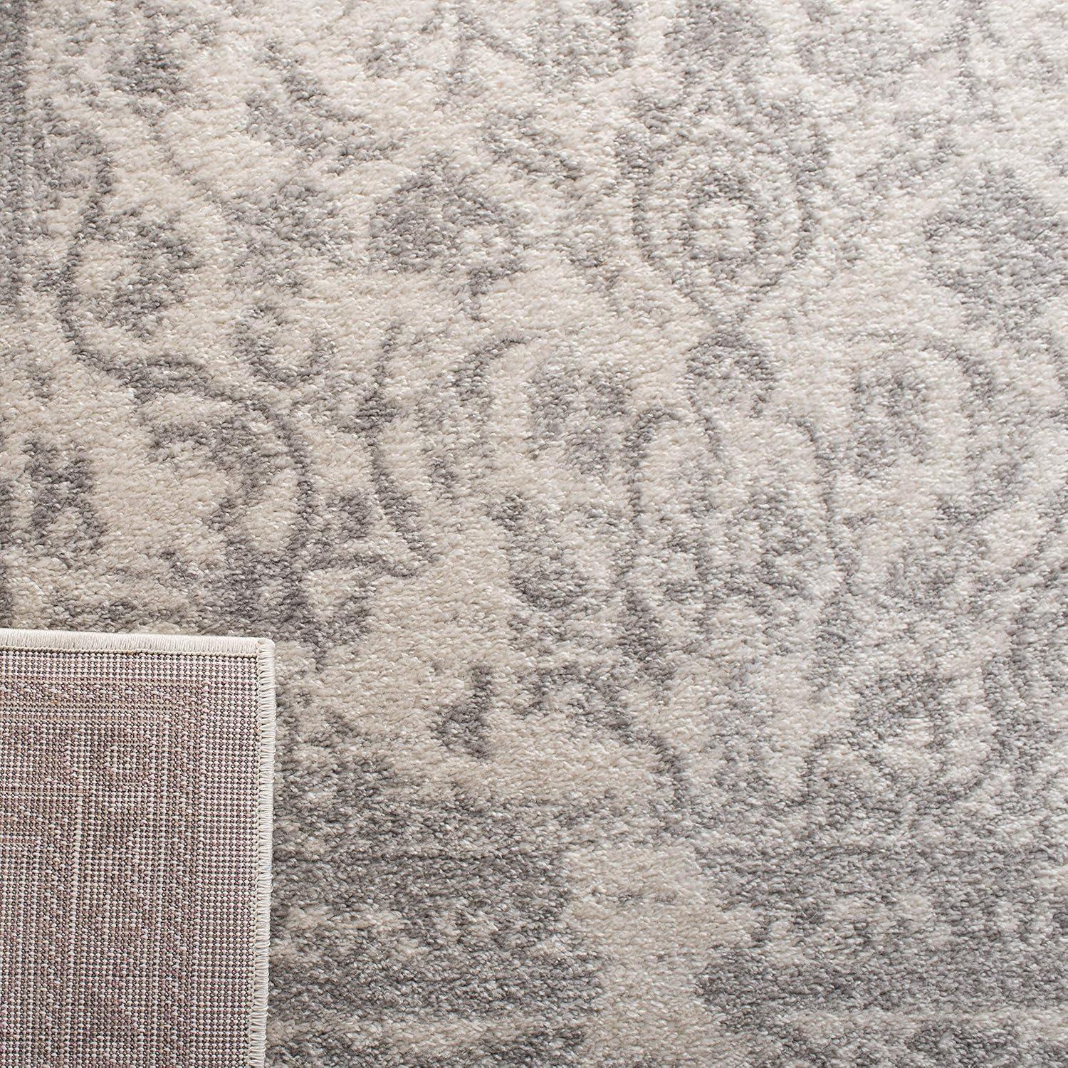 Adirondack ADR101 Power Loomed Runner Rug - Ivory/Silver - 2'6"x10' - Safavieh.