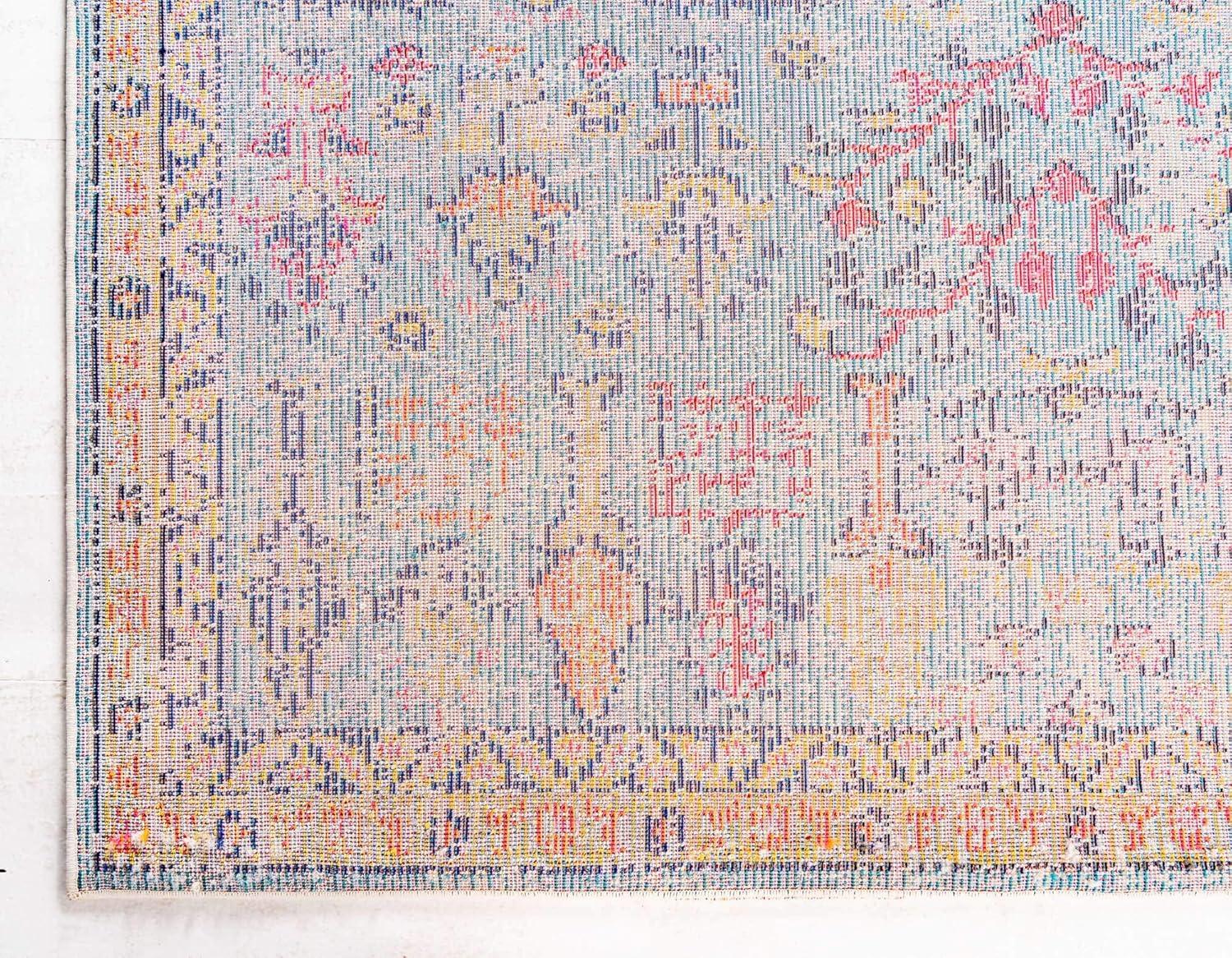 Unique Loom Monterey Collection Area Rug - Adobe (8'  x 10' Rectangle Blue/Beige)