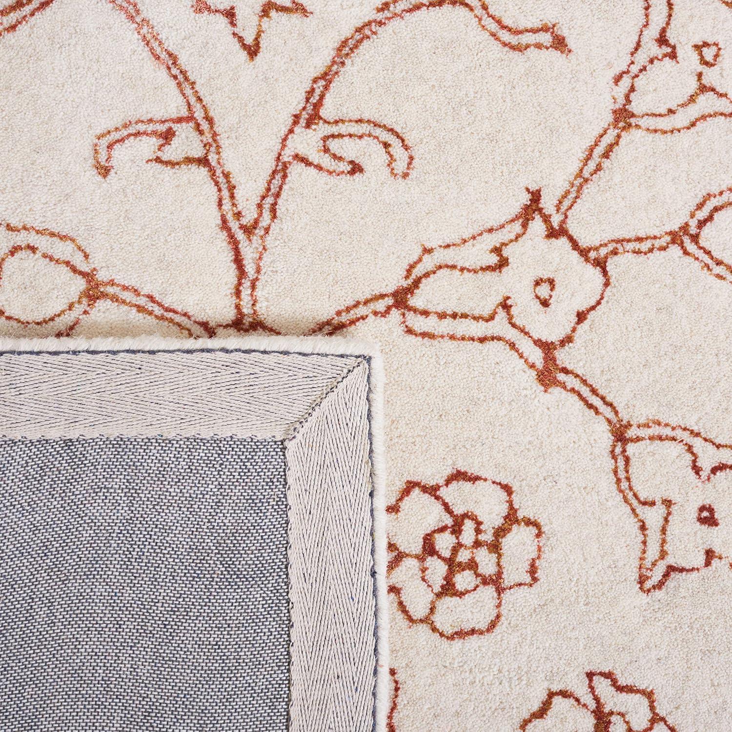 Jardin JAR730 Hand Tufted Area Rug - Ivory/Rust - 8'x10' - Safavieh.