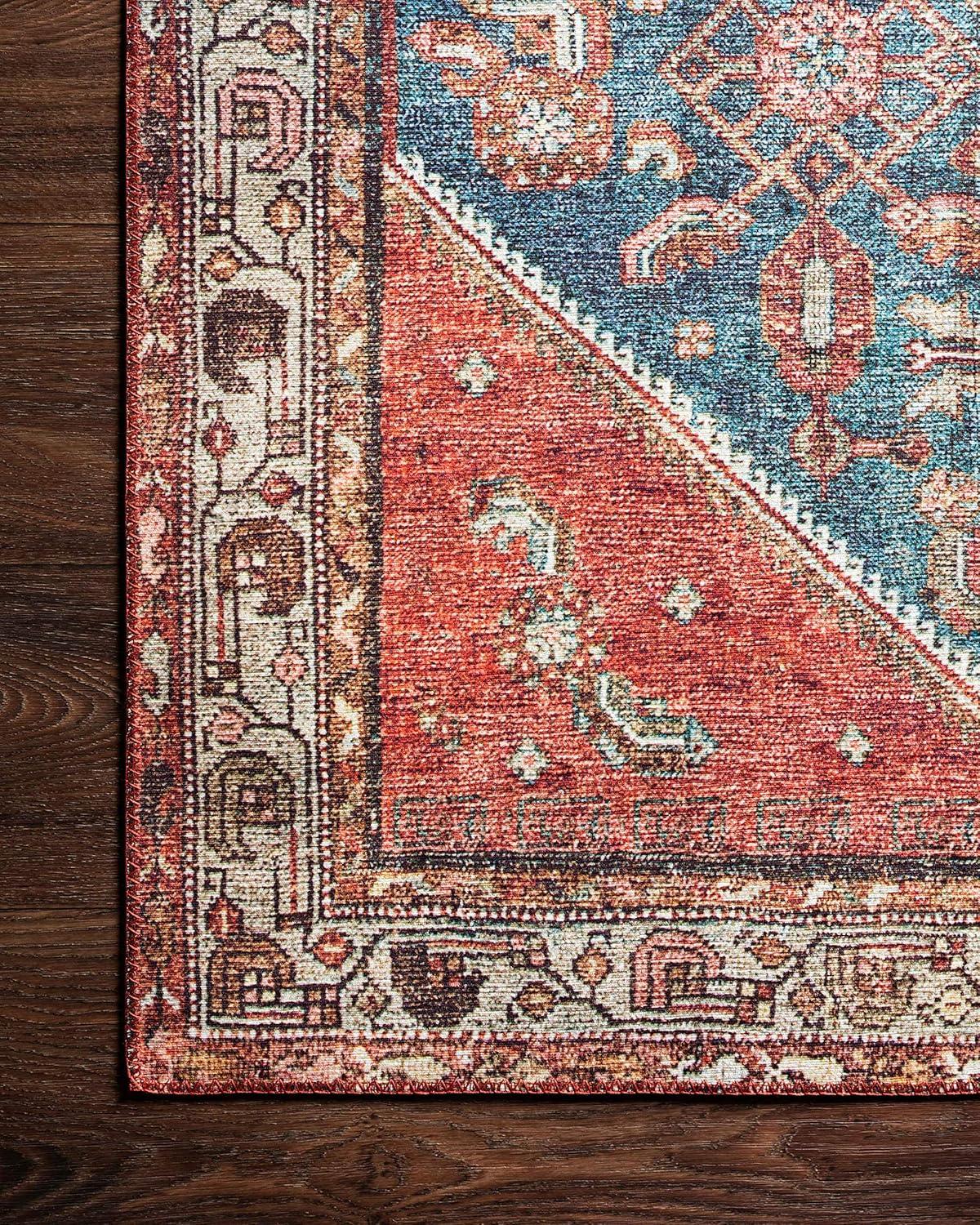 Loloi II Layla LAY-10 Printed Marine / Clay Oriental Area Rug 5'-0" x 7'-6"