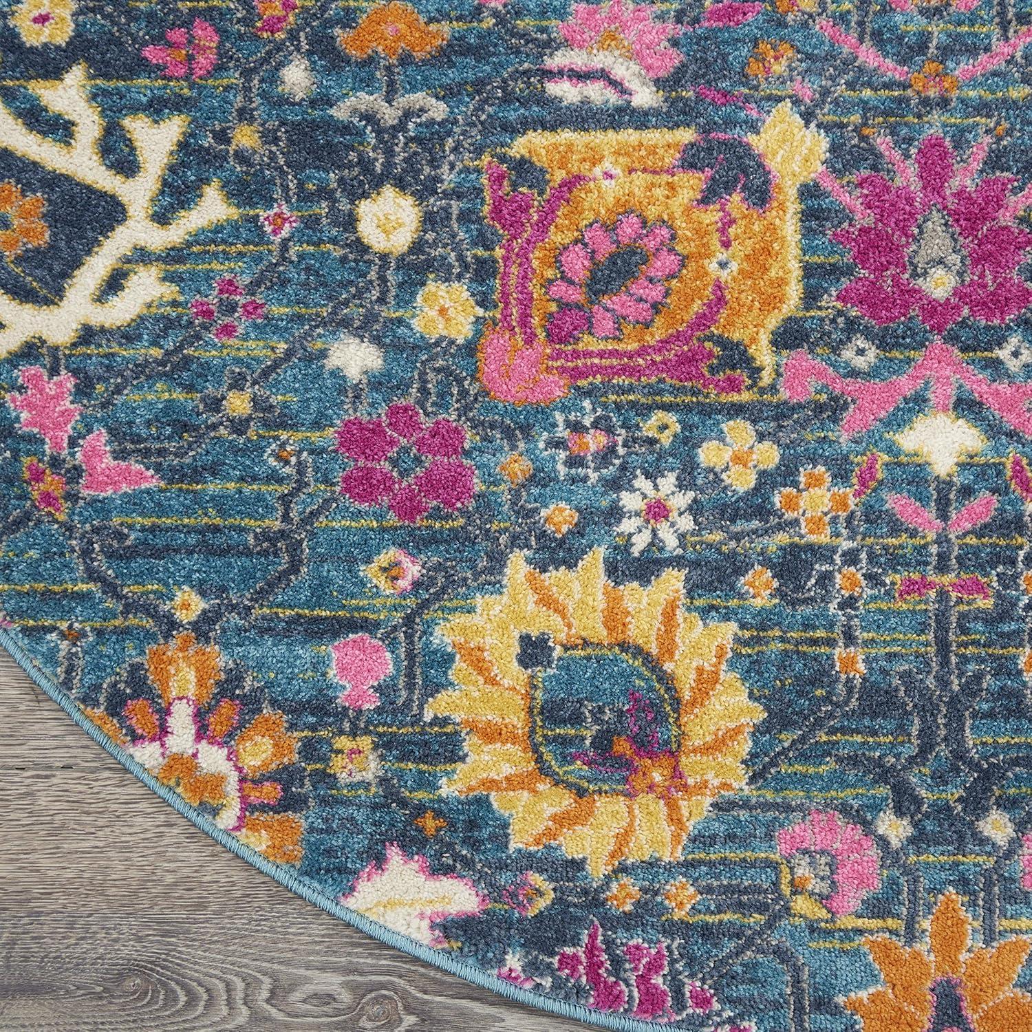Nourison Passion Bohemian Indoor Rug Fuchsia 5' x Round