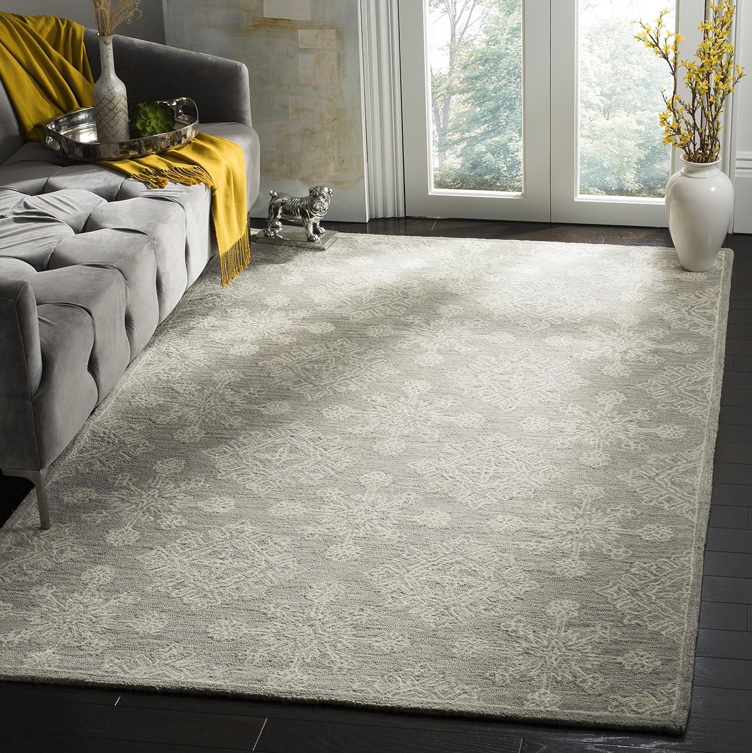 Blossom BLM950 Hand Tufted Area Rug - Light Beige - 4'x6' - Safavieh.