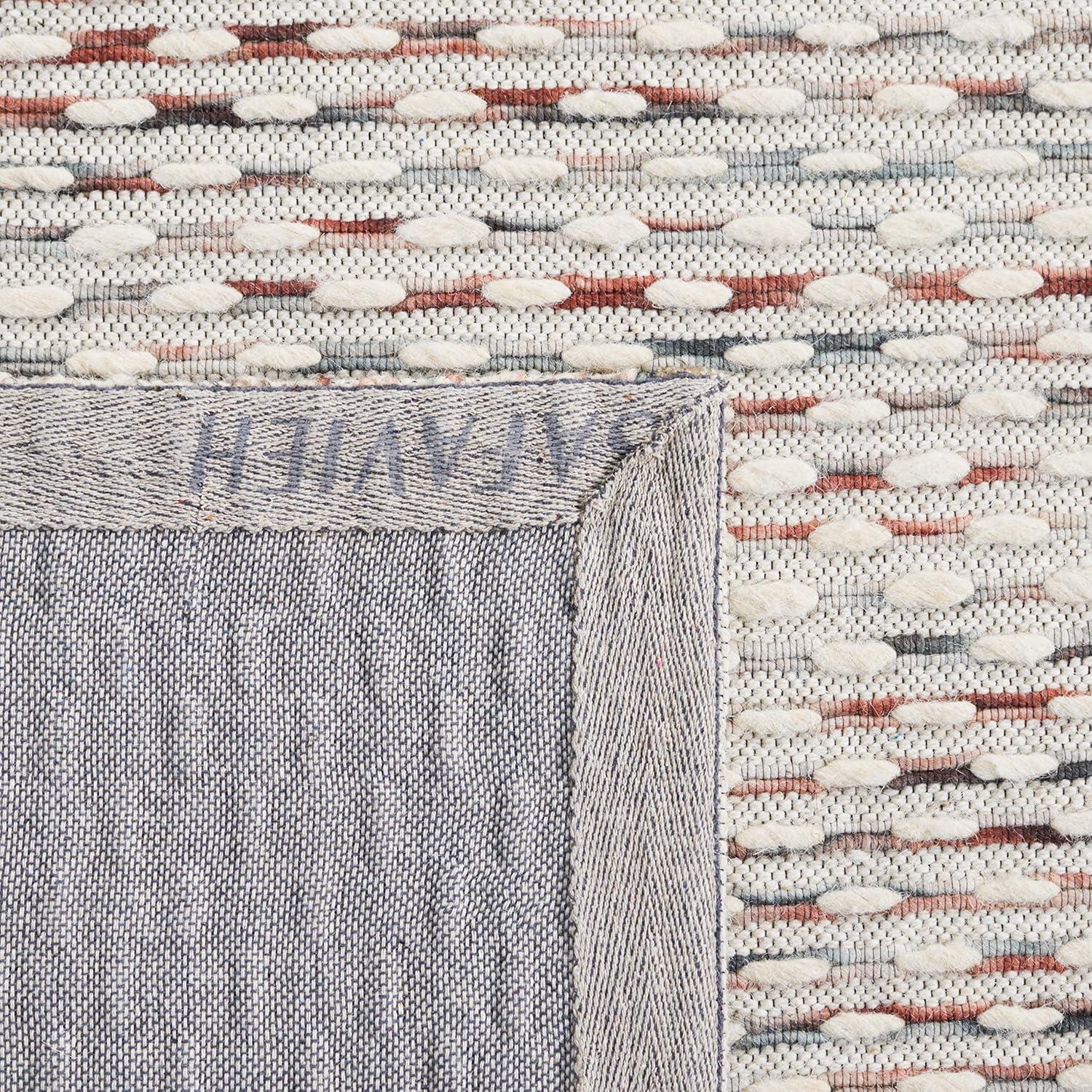 Marbella MRB158 Hand Woven Indoor Area Rug - Beige/Rust - 5'x8' - Safavieh