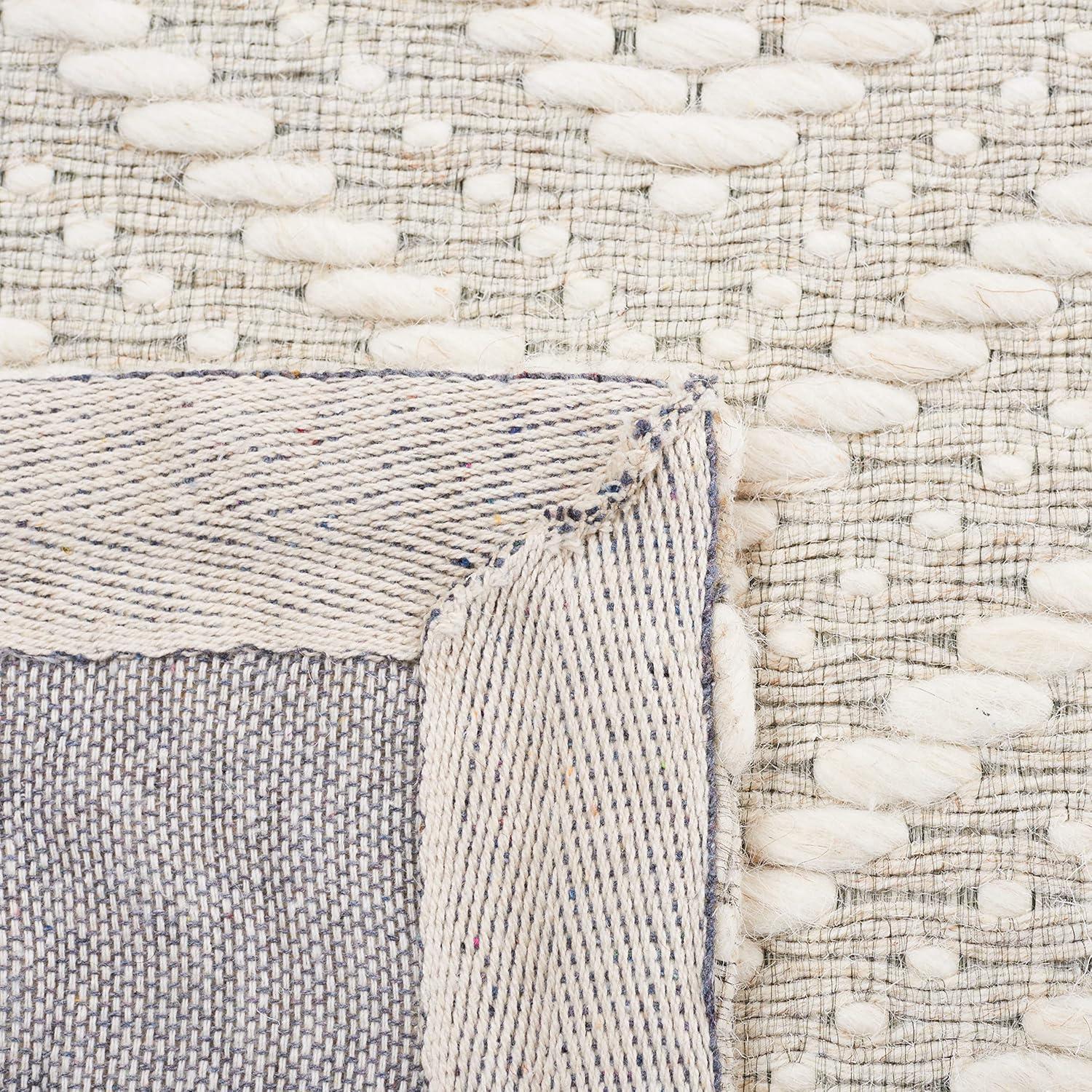 Marbella MRB324 Hand Woven Indoor Area Rug - Ivory/Beige - 6'x6' - Safavieh