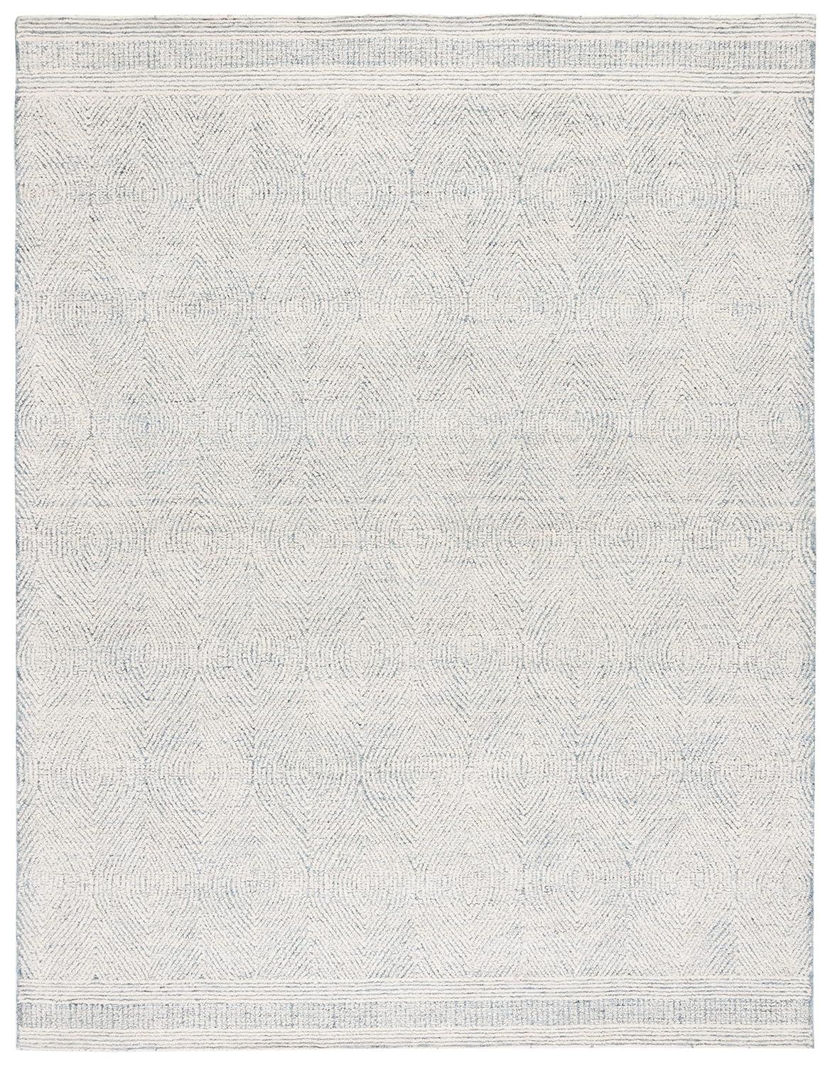 SAFAVIEH Abstract Caelestinus Ogee Wool Area Rug, Ivory/Blue, 11' x 15'