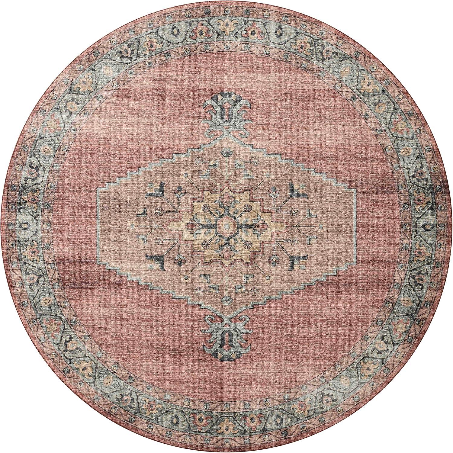 Loloi II Heidi Collection HEI-05 Spice / Aqua, Area Rug 2'-0" x 5'-0"