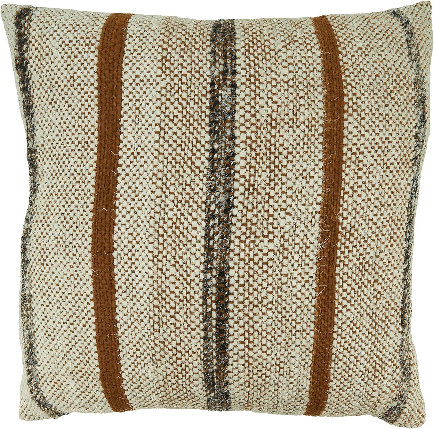 Saro Lifestyle Striped Throw Pillow With Down Filling