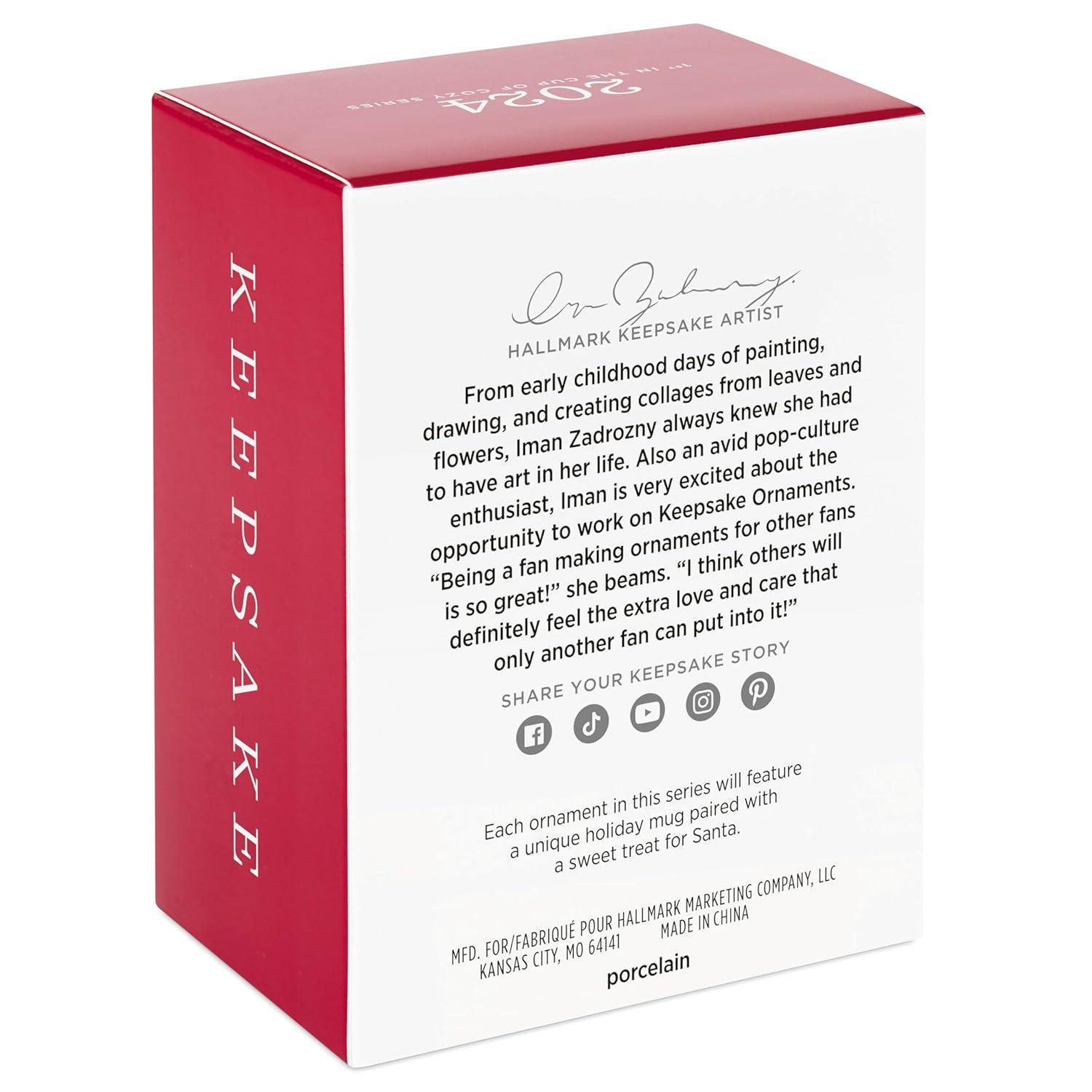 Hallmark Keepsake Christmas Ornament 2024, Cup of Cozy, Porcelain, Gifts for Christmas Lovers