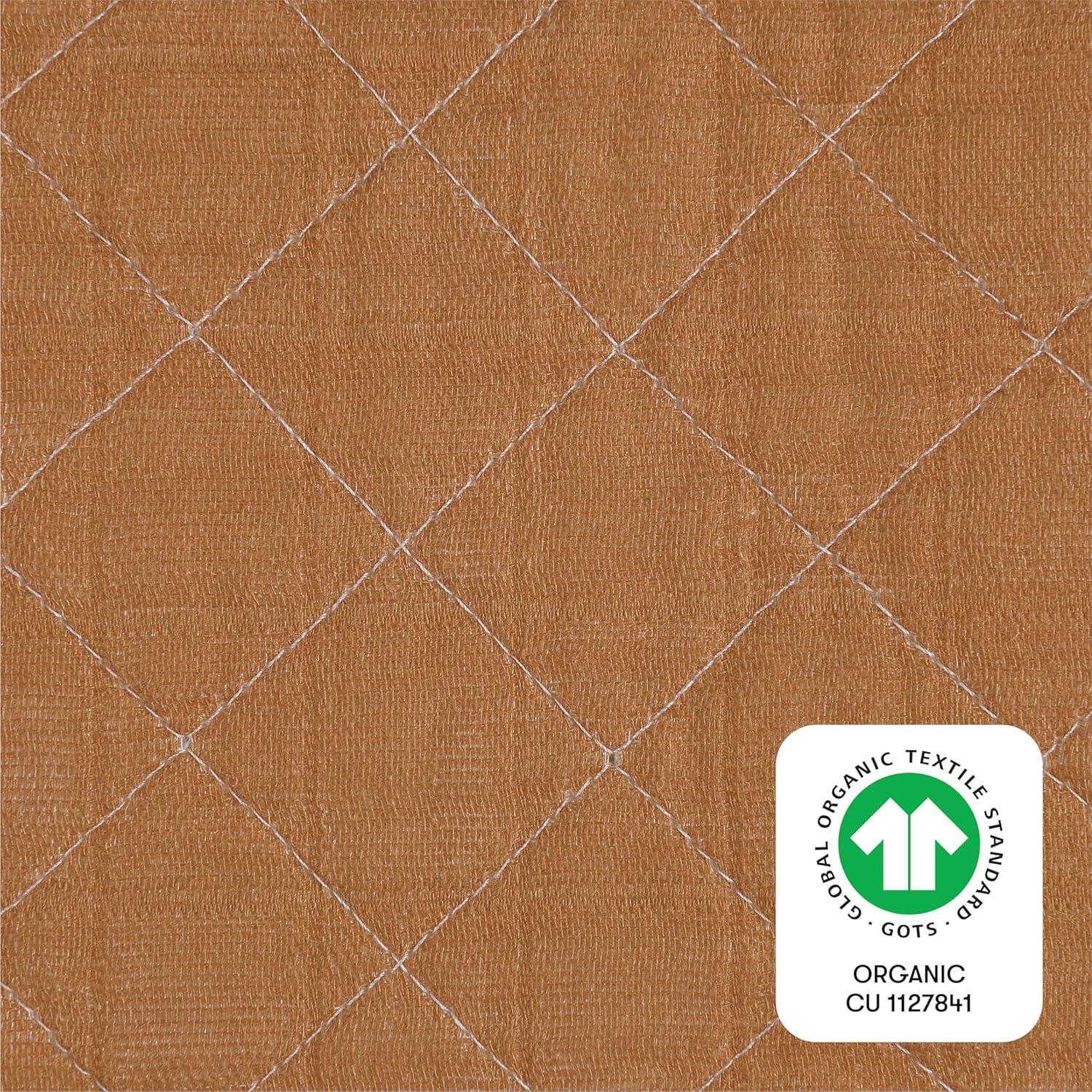 Burnt Sienna Quilted Muslin Changing Pad Cover