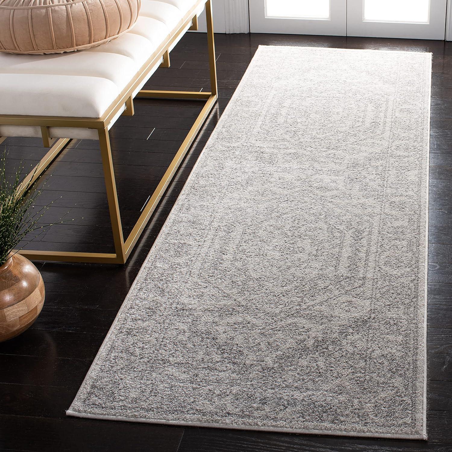 Adirondack ADR108 Power Loomed Runner Rug  Ivory / Silver 2'-6" X 8' - Safavieh.