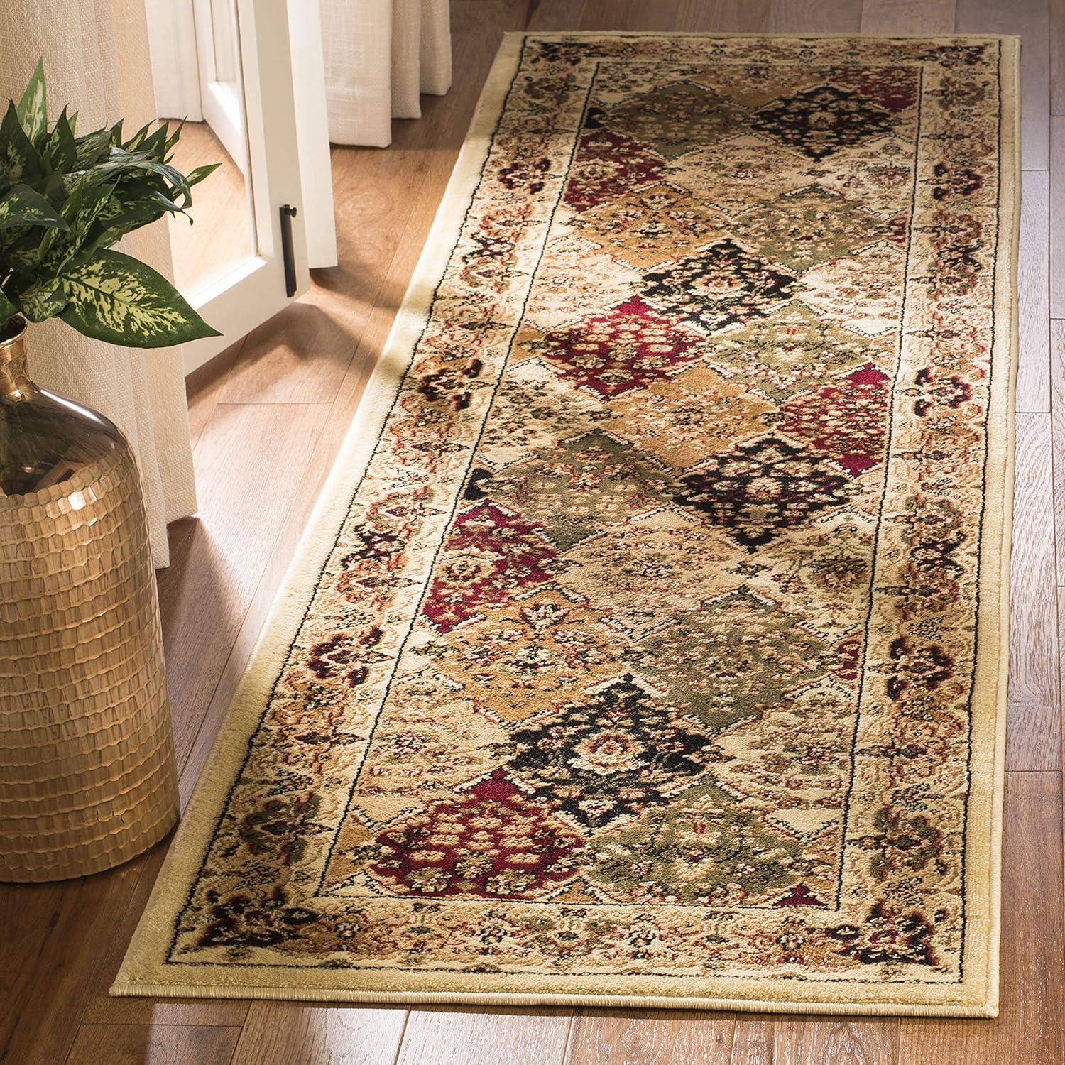 Lyndhurst LNH221 Power Loomed Runner Rug - Multi/Ivory - 2'3"x12' - Safavieh