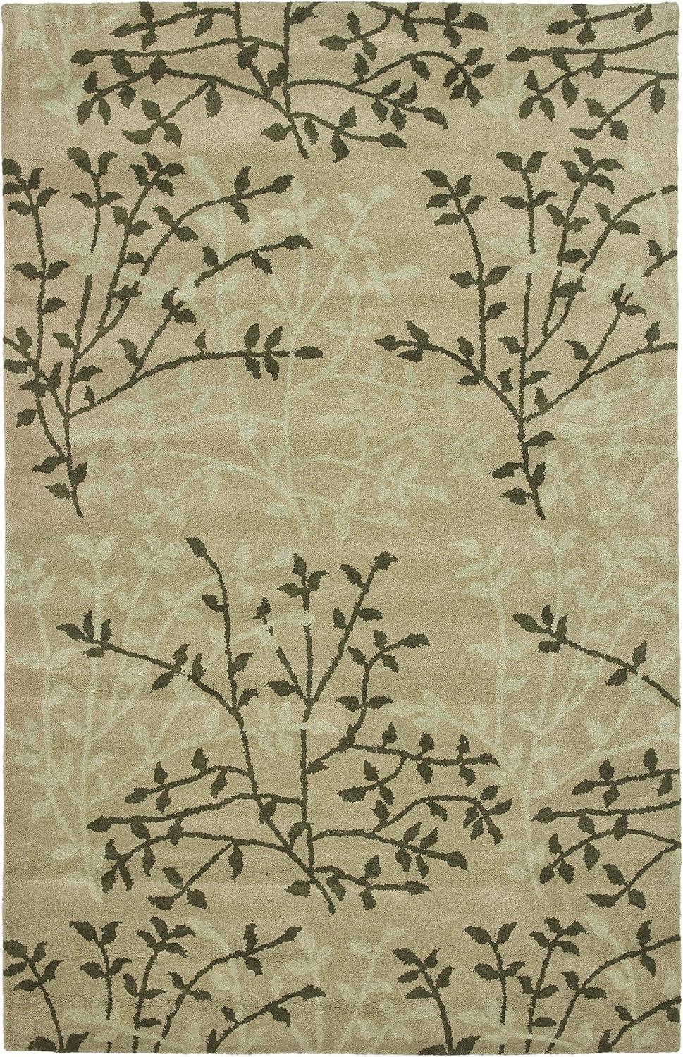 SAFAVIEH Soho Clara Floral Wool Area Rug, Green/Multi, 5' x 8'