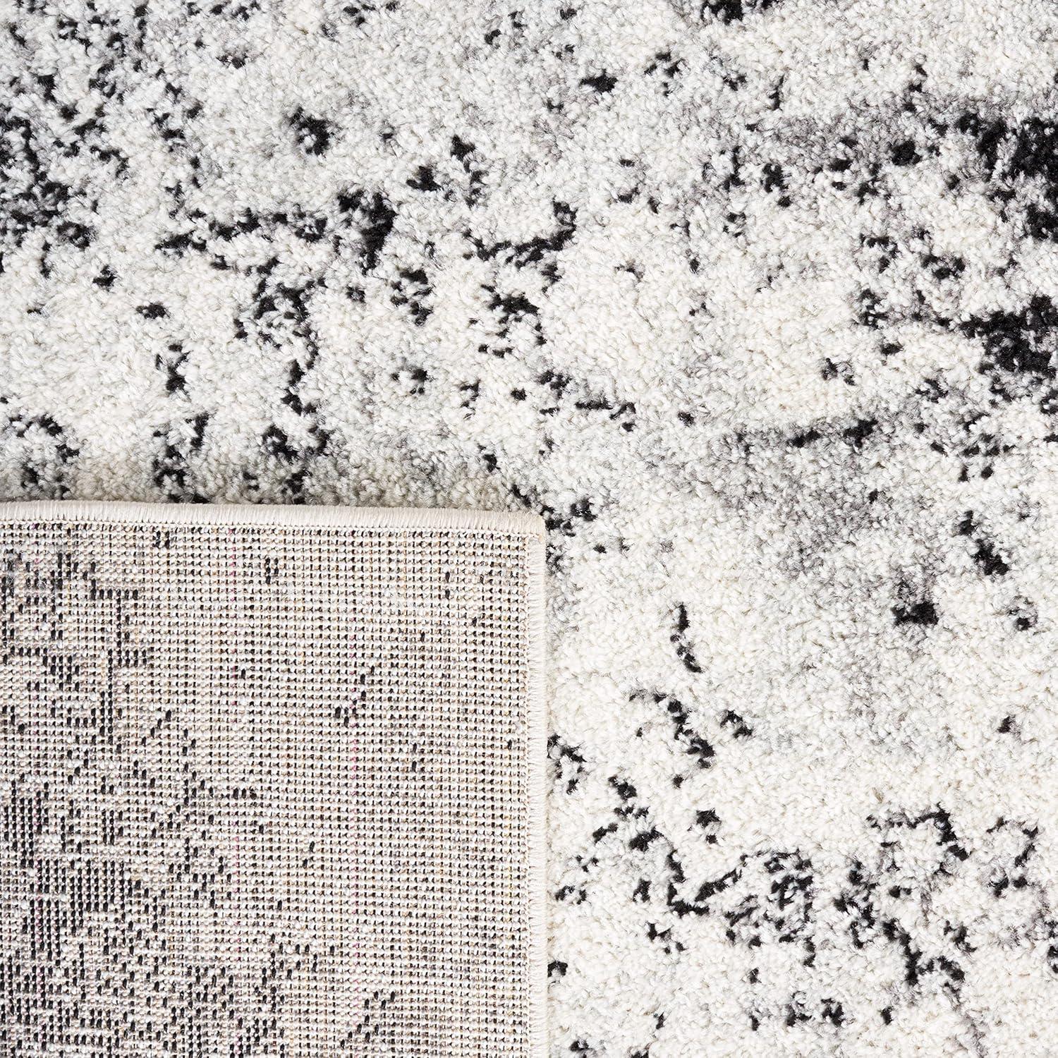 Tulum TUL284 Power Loomed Area Rug - Ivory/Black - 8'x10' - Safavieh.