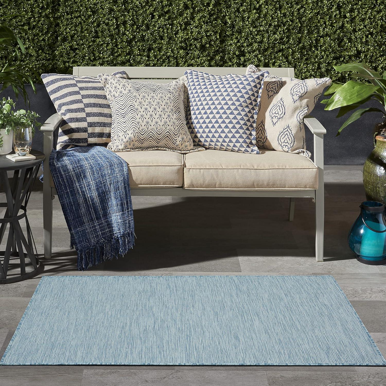 Nourison Positano Solid Indoor Outdoor Rug