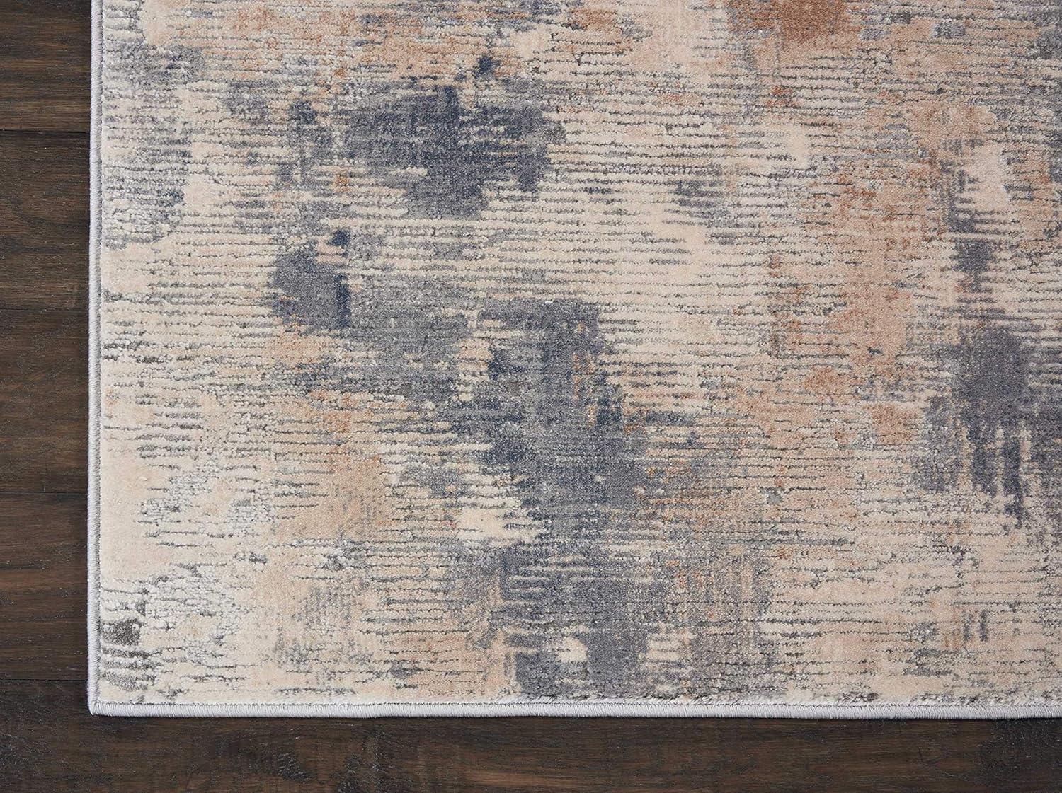 Nourison Rustic Textures Painterly Indoor Rug Beige/Grey 5'3" x 7'3"