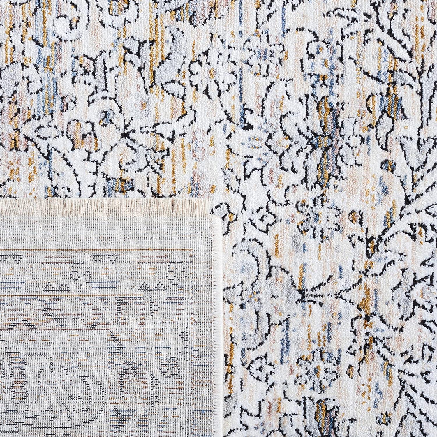 Moondust MND660 Power Loomed Area Rug - Ivory/Grey - 8'x10' - Safavieh.