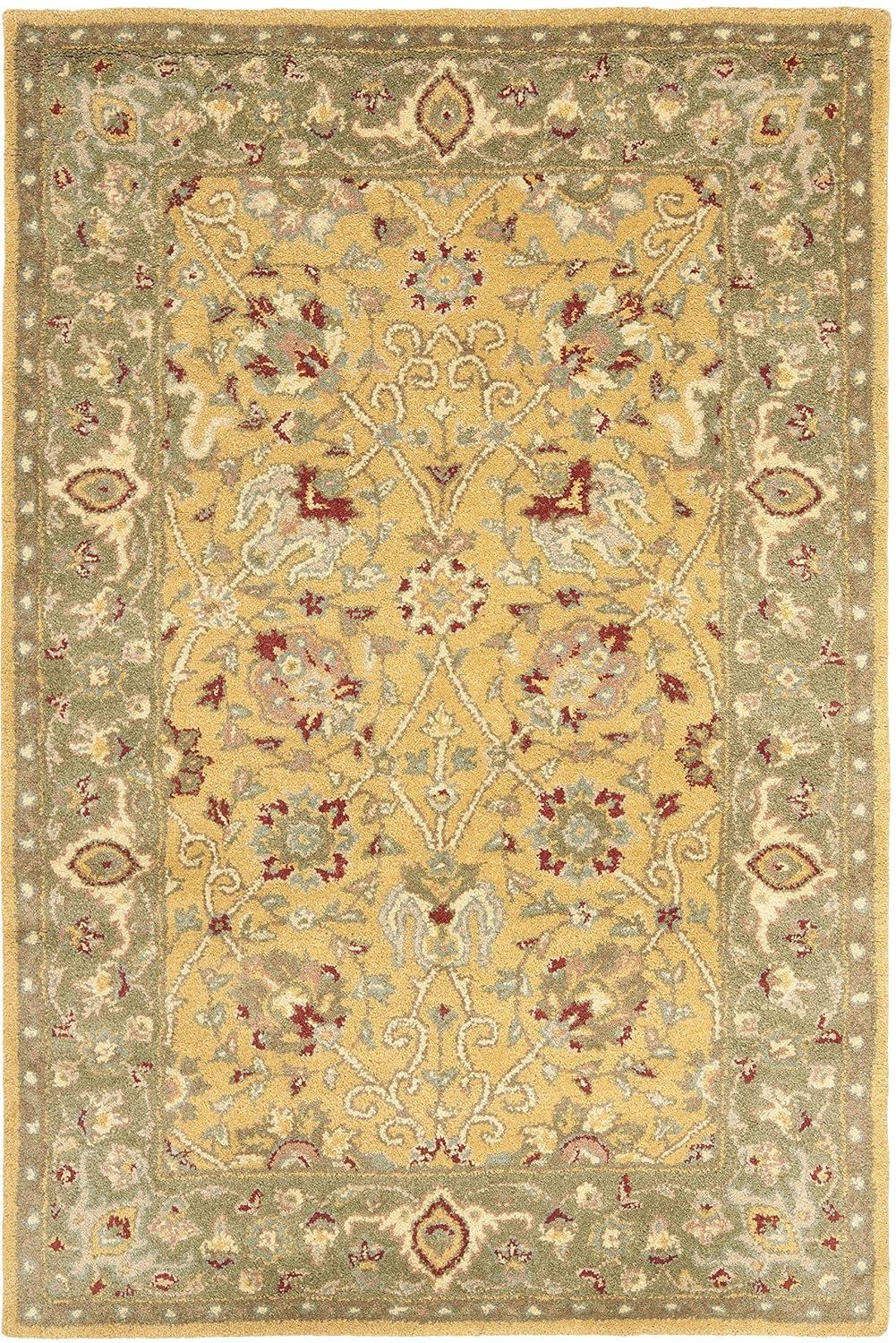 Antiquity AT21 Hand Tufted Indoor Area Rug - Gold - 4'x6' - Safavieh