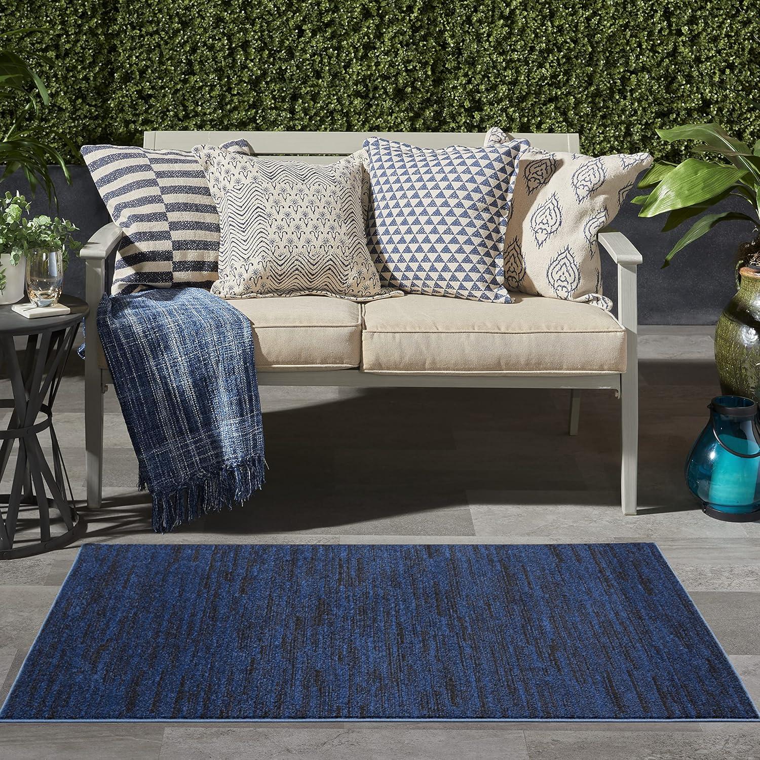 Nourison Nourison Essentials NRE01 Indoor/outdoor Area Rug - Midnight Blue 3' x 5'