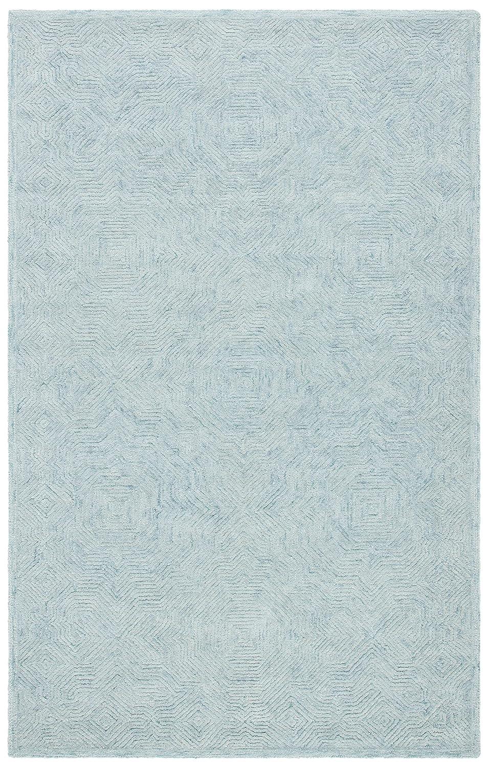 Ikat IKT506 Hand Tufted Area Rug - Aqua - 5'x8' - Safavieh