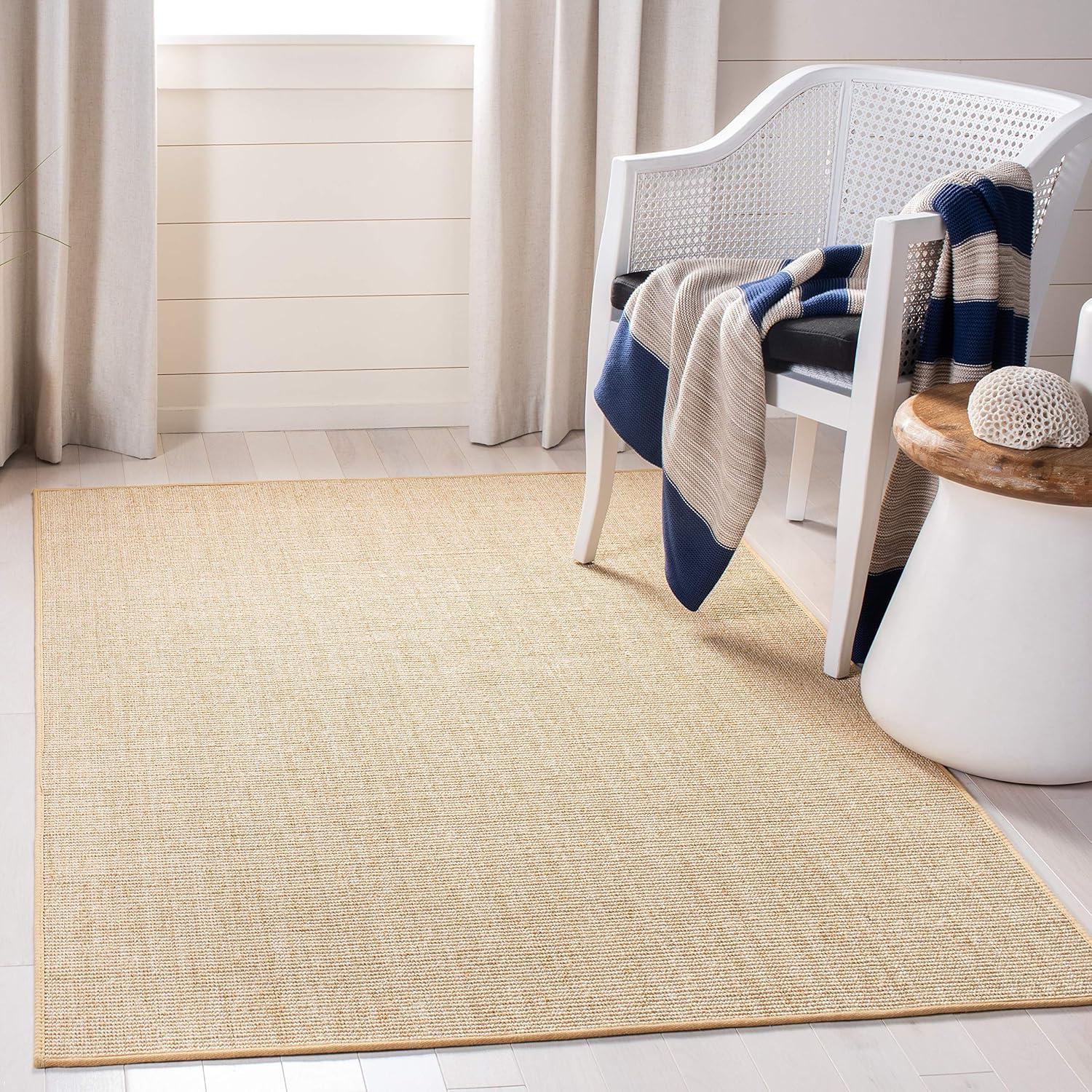 Martha Stewart Sisal/Jute Solid Color Rug in Ivory