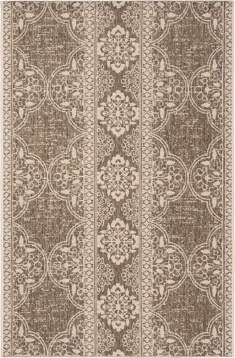 SAFAVIEH Beach House Kiaran Southwestern Indoor/Outdoor Area Rug Cream/Beige, 3' x 5'