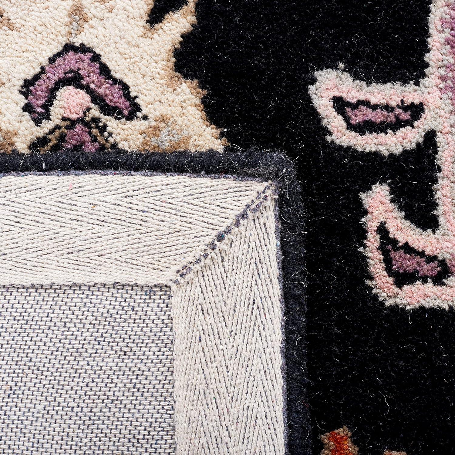 Anatolia AN513 Hand Tufted Runner Rug  - Black/Ivory - 2'3"x8' - Safavieh.