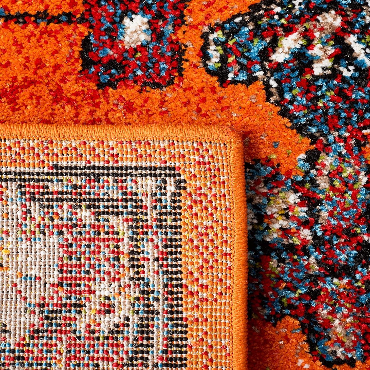 Vintage Hamadan VTH204 Power Loomed Area Rug - Orange/Black - 4'x6' - Safavieh.