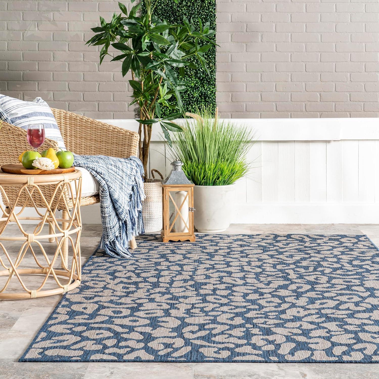 Gracie Oaks Terenia Leopard Indoor/Outdoor Area Rug