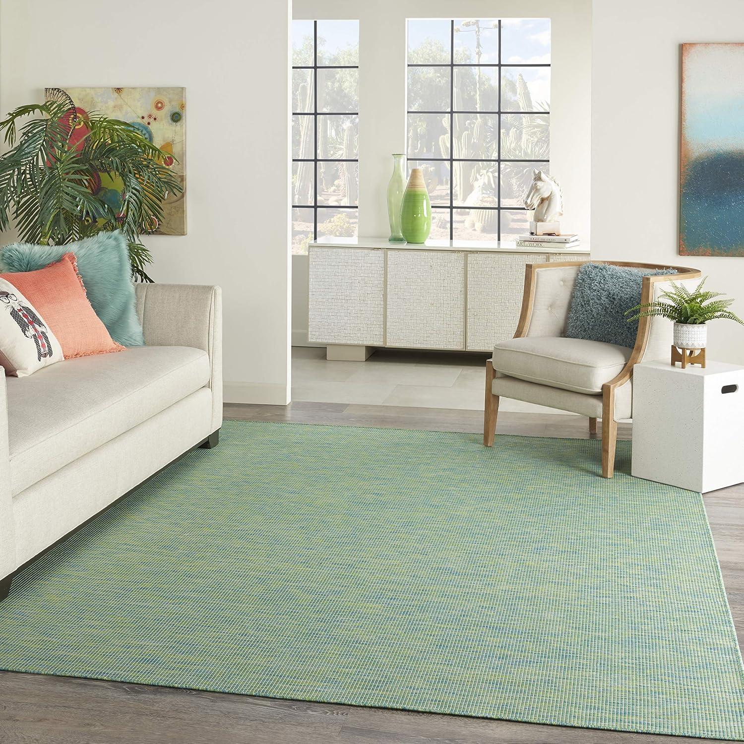 Nourison Positano POS01 Indoor/outdoor Area Rug - Blue/Green 5' x 7'