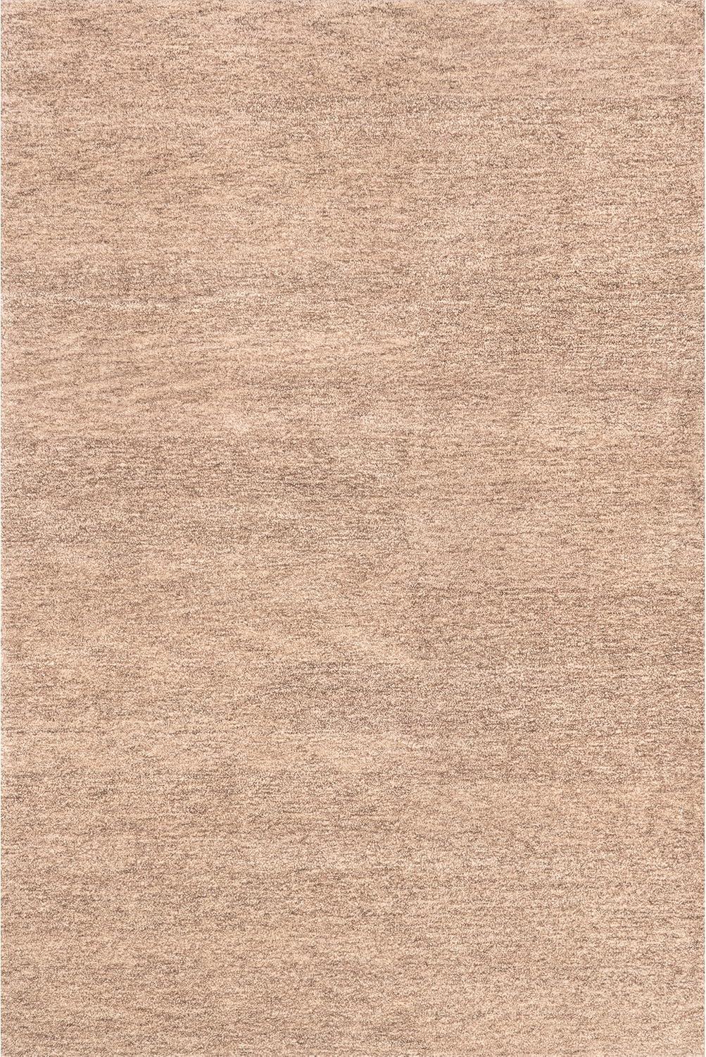 nuLOOM Citra Solid Wool Area Rug, 9' x 12', Tan