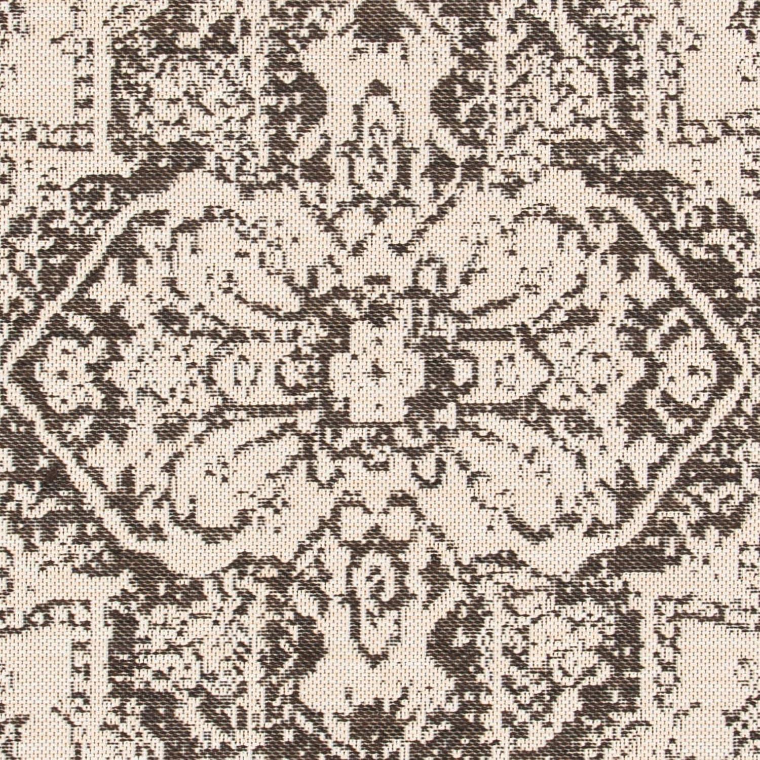 Beach House BHS137 Power Loomed Indoor/Outdoor Accent Rug - Creme/Brown - 3'x5' - Safavieh