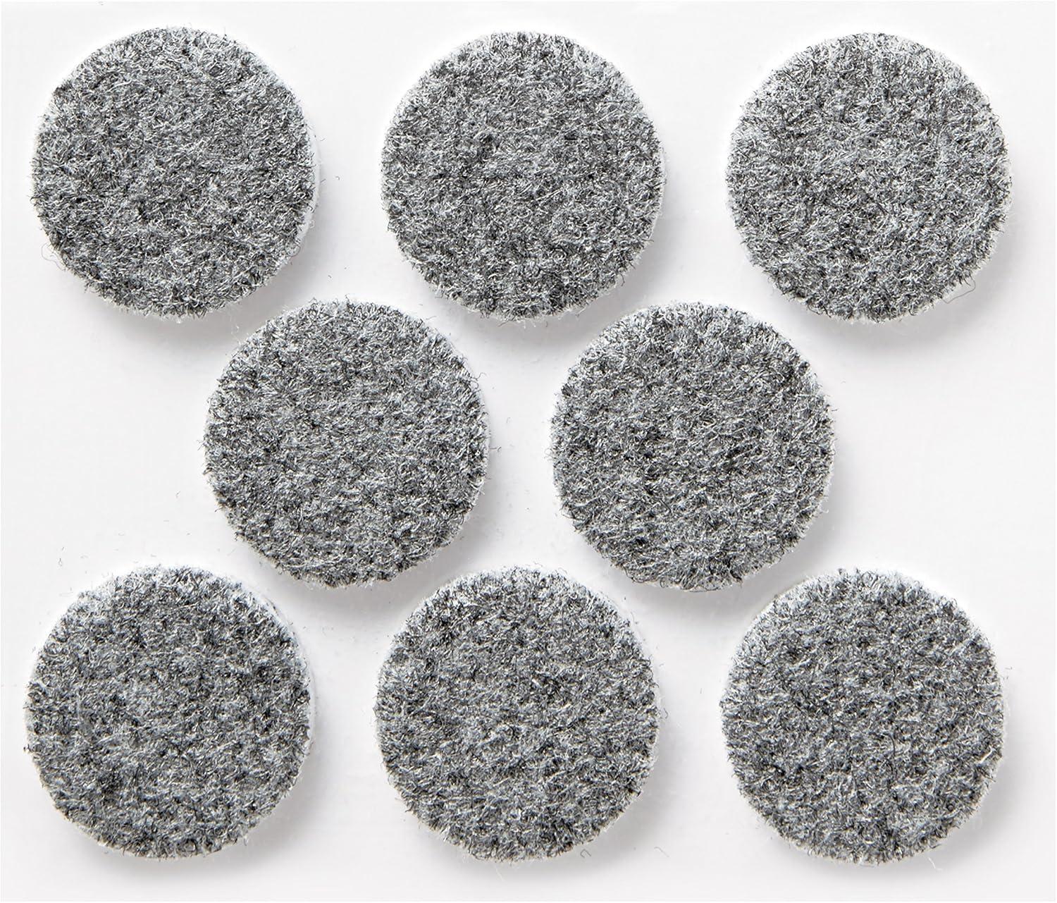 (8-Pk) Scotch 1" Gray Round Heavy-Duty Surface Protection Felt Floor Pads