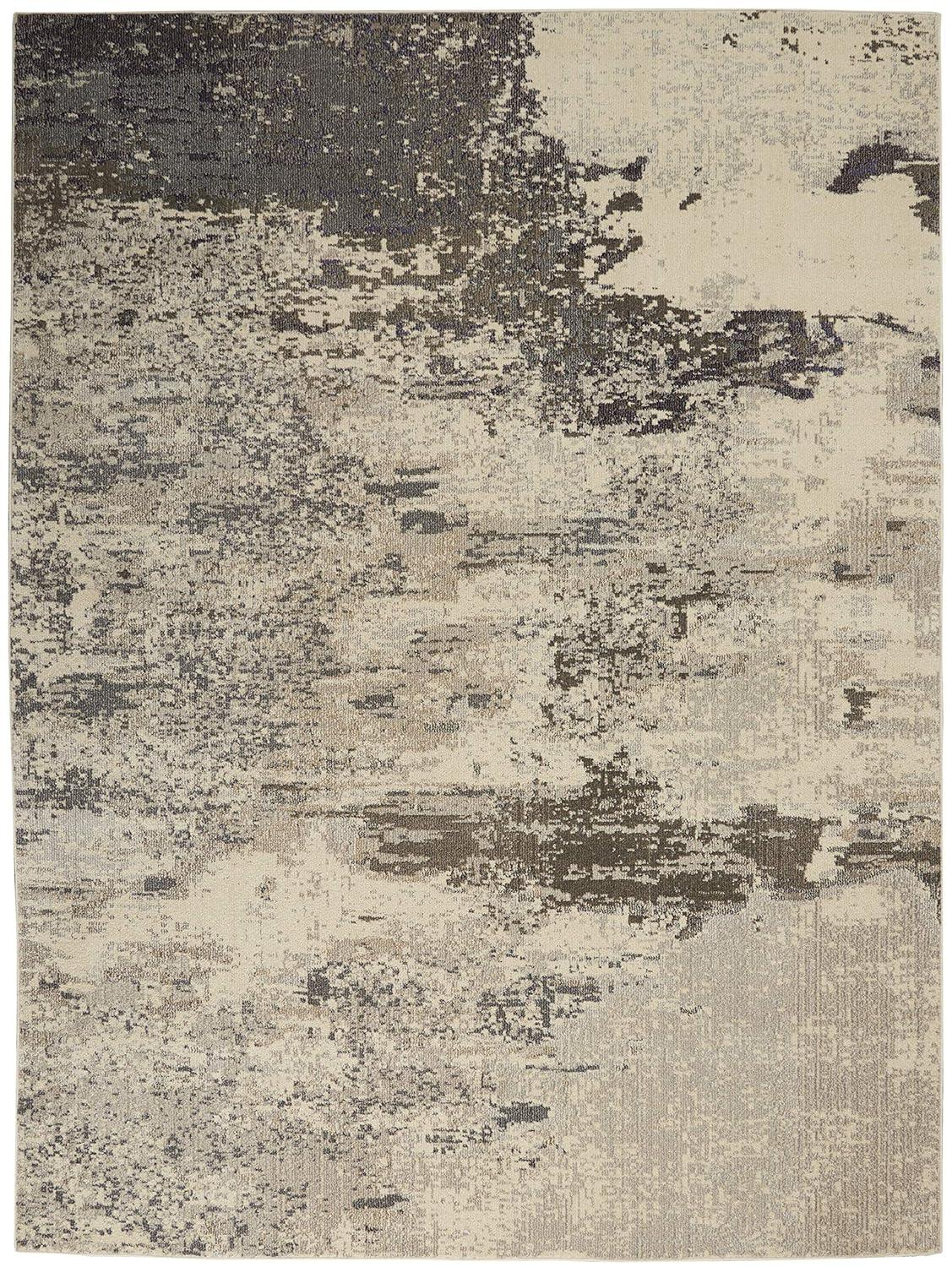 Nourison Celestial CES02 Indoor only Area Rug - Ivory/Grey 10' x 14'