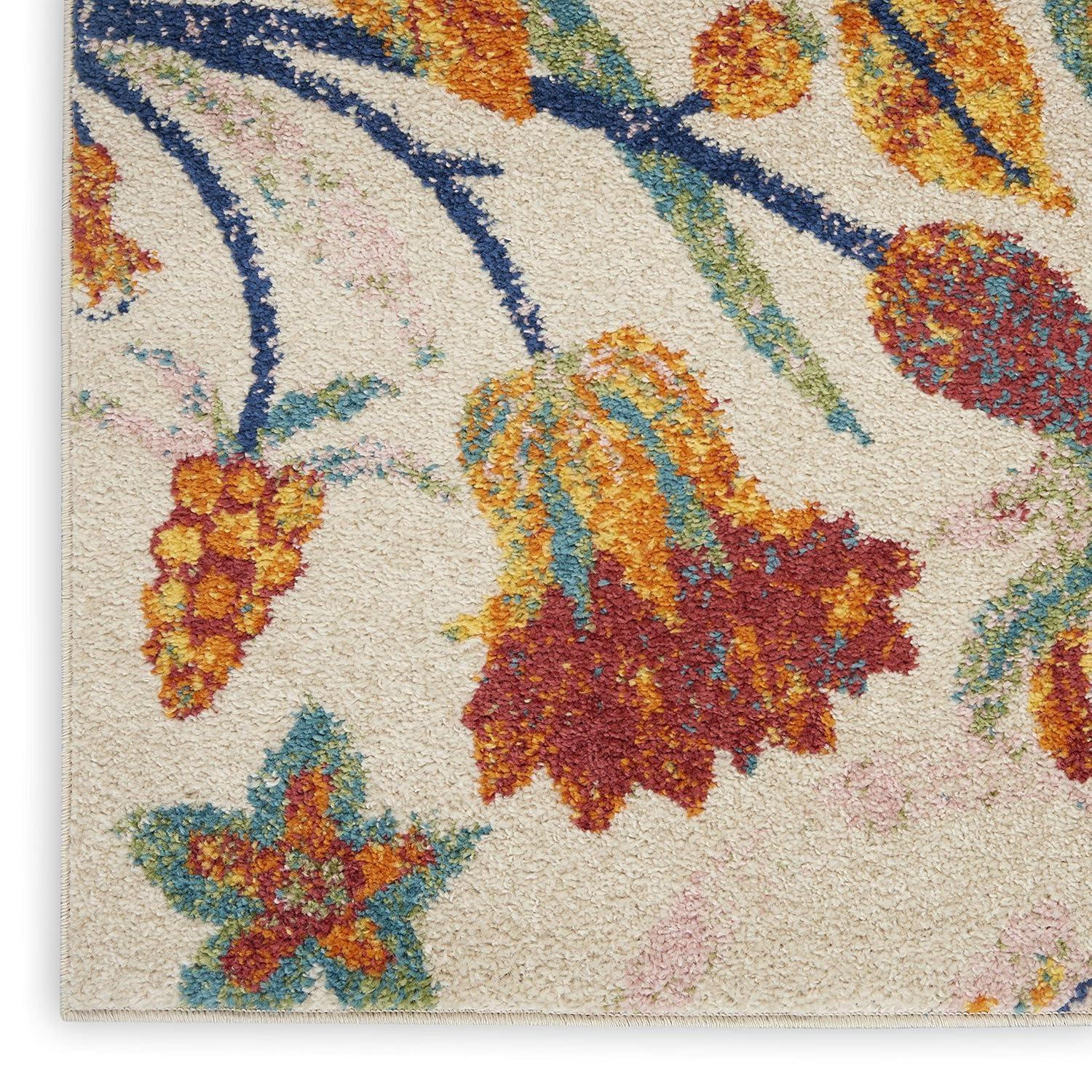 Nourison Allur Botanical Indoor Area Rug Ivory Multicolor 9' x 12'