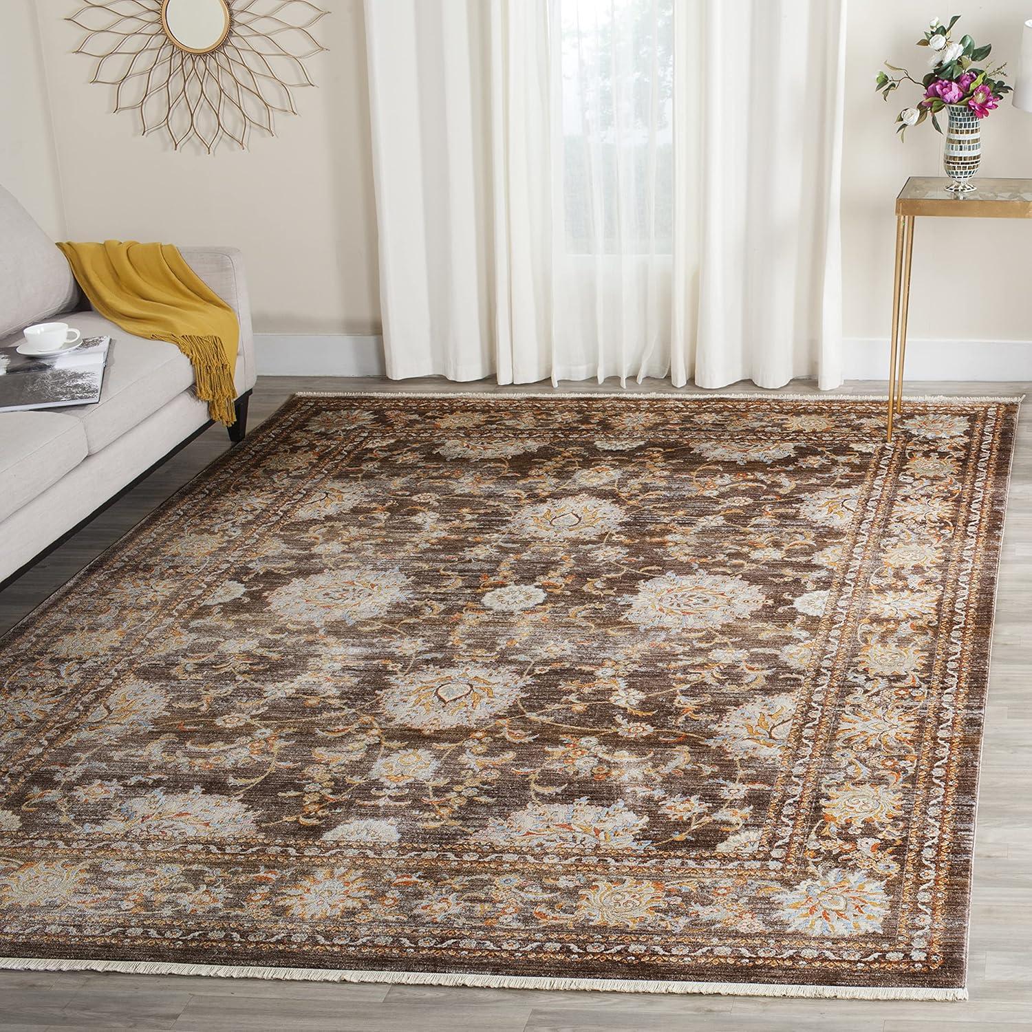 Vintage Persian VTP469 Power Loomed Indoor Area Rug - Brown/Multi - 9'x11'7" - Safavieh