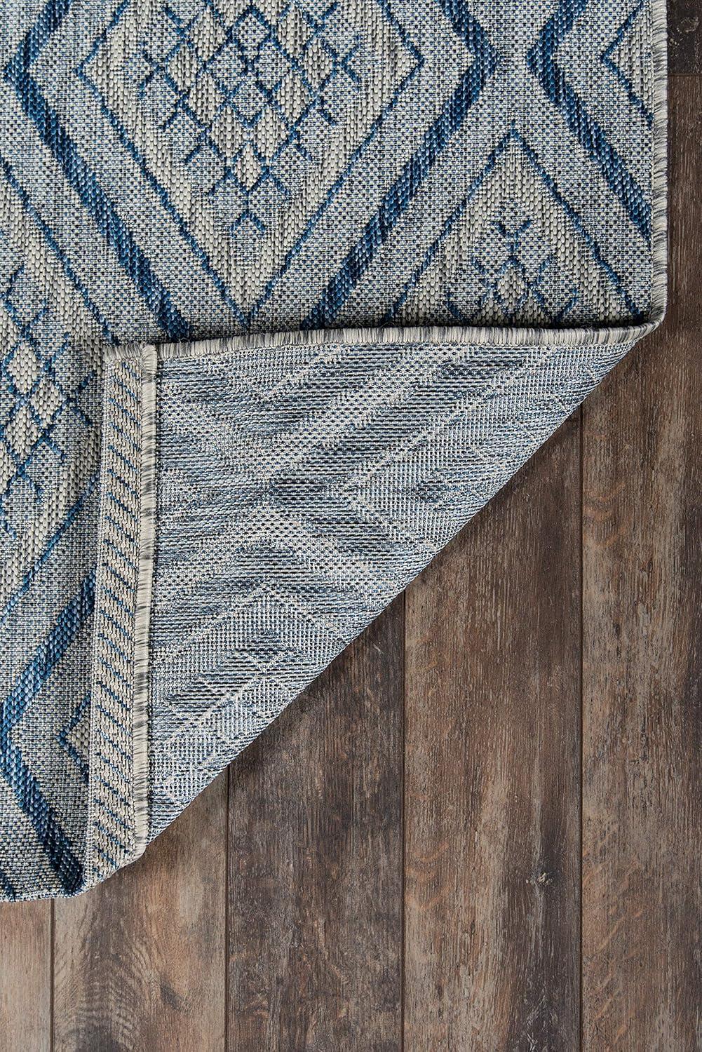 Madcap Cottage Lake Palace Rajastan Weekend Area, Indoor Outdoor Rug, 3'11" X 5'7" Blue
