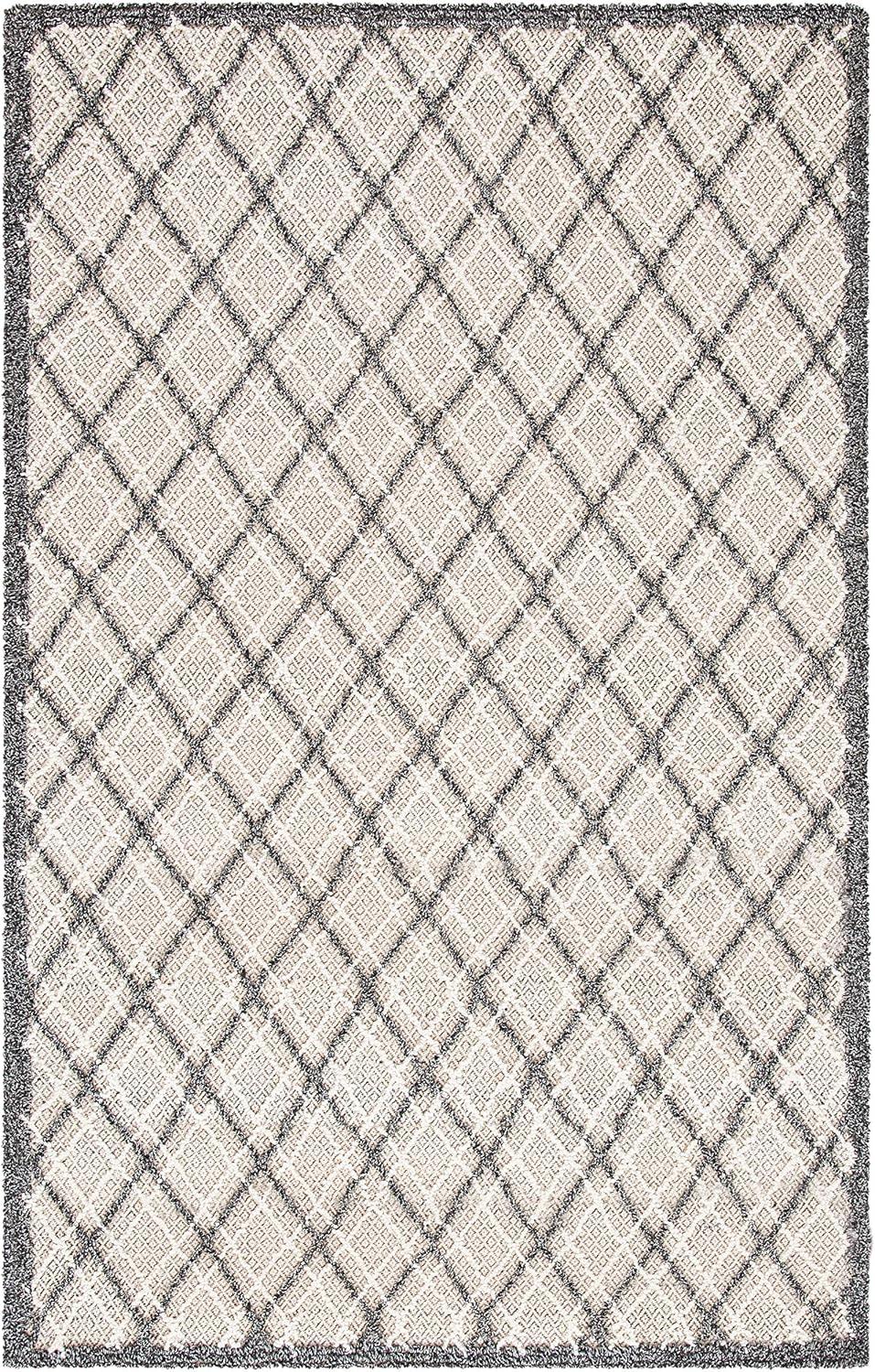 Trace TRC251 Hand Tufted Area Rug - Dark Grey/Light Grey - 4'x6' - Safavieh.