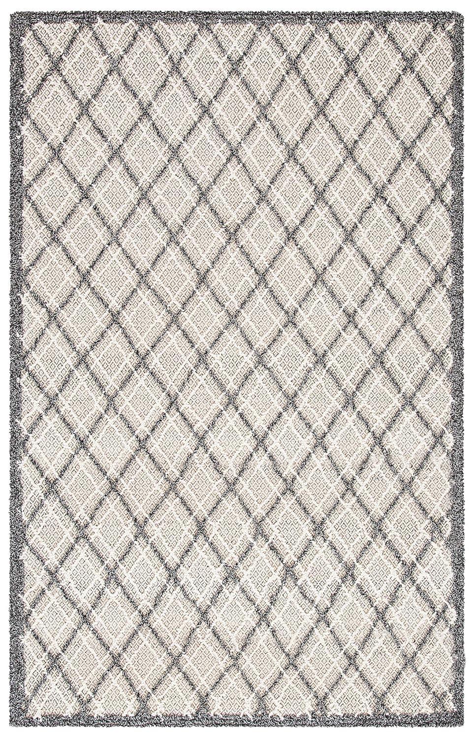 Trace TRC251 Hand Tufted Area Rug - Dark Grey/Light Grey - 4'x6' - Safavieh.