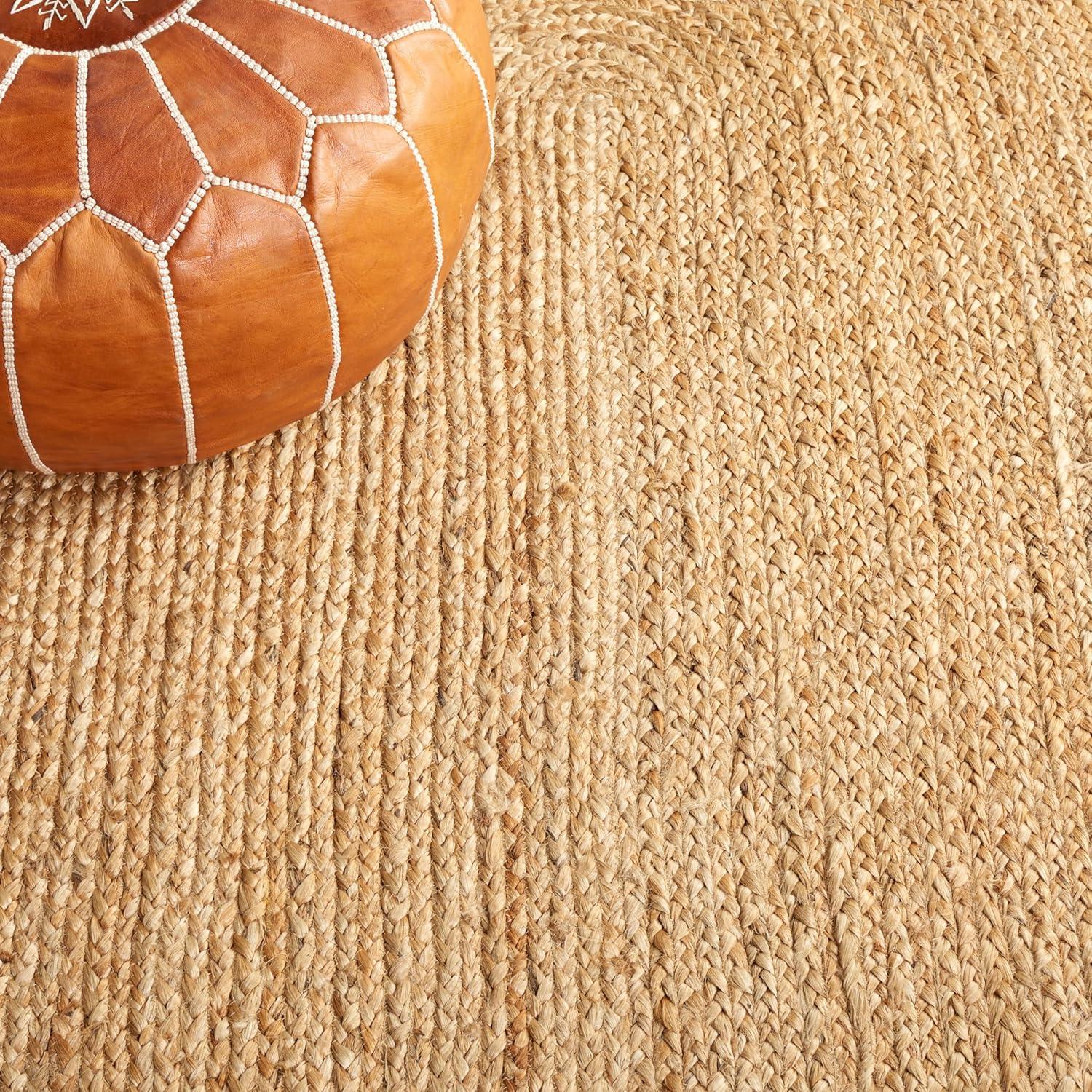 Natural Fiber NF801 Hand Woven Indoor Area Rug - Natural/Natural - 6'x9' Oval - Safavieh