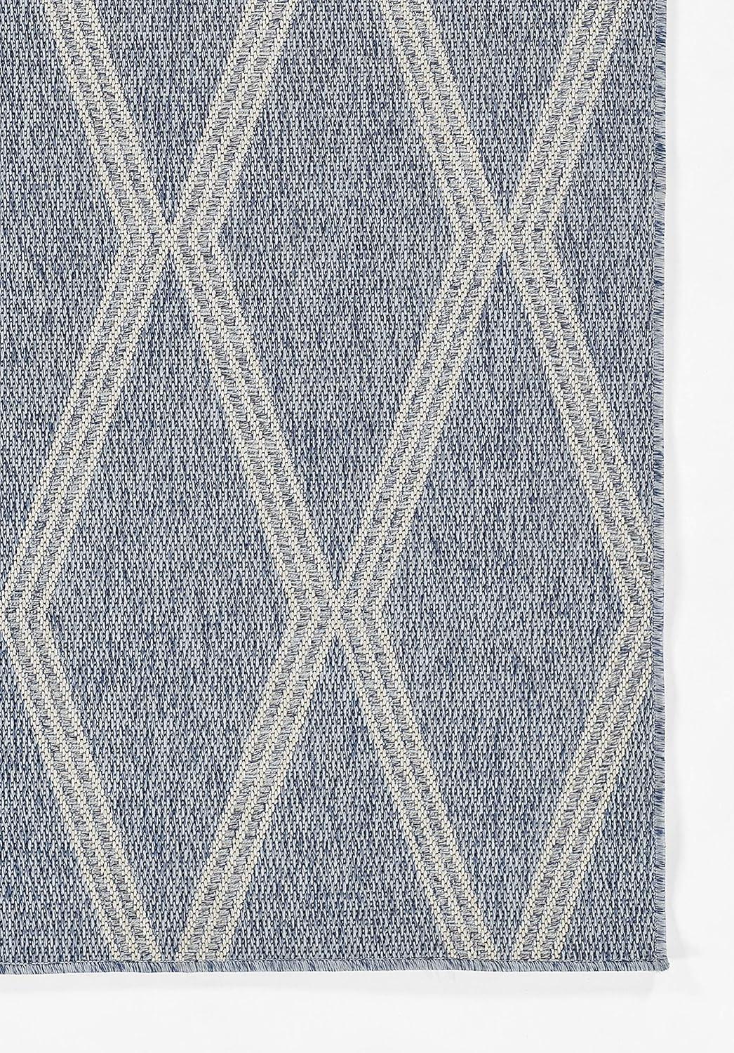 Momeni 2'x3' Hampton Ozzy Machine Loomed Indoor/Outdoor Accent Rug Blue