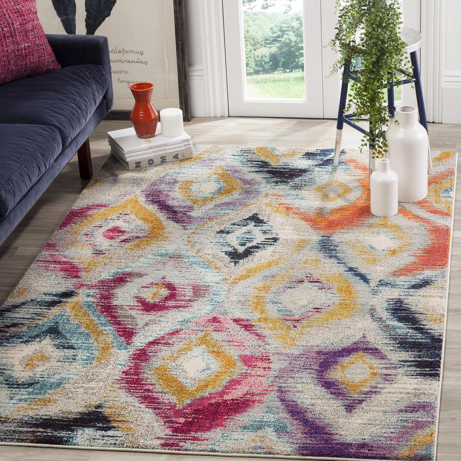 Monaco MNC242 Power Loomed Indoor Area Rug - Multi - 6'7"x6'7" - Safavieh.
