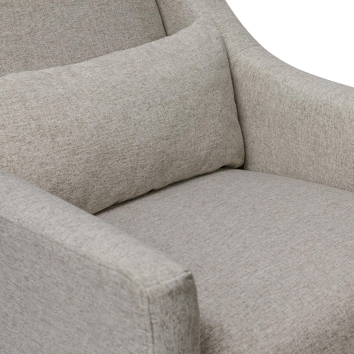 Eco-Weave Grey Swivel Glider with Ottoman for Modern Nurseries